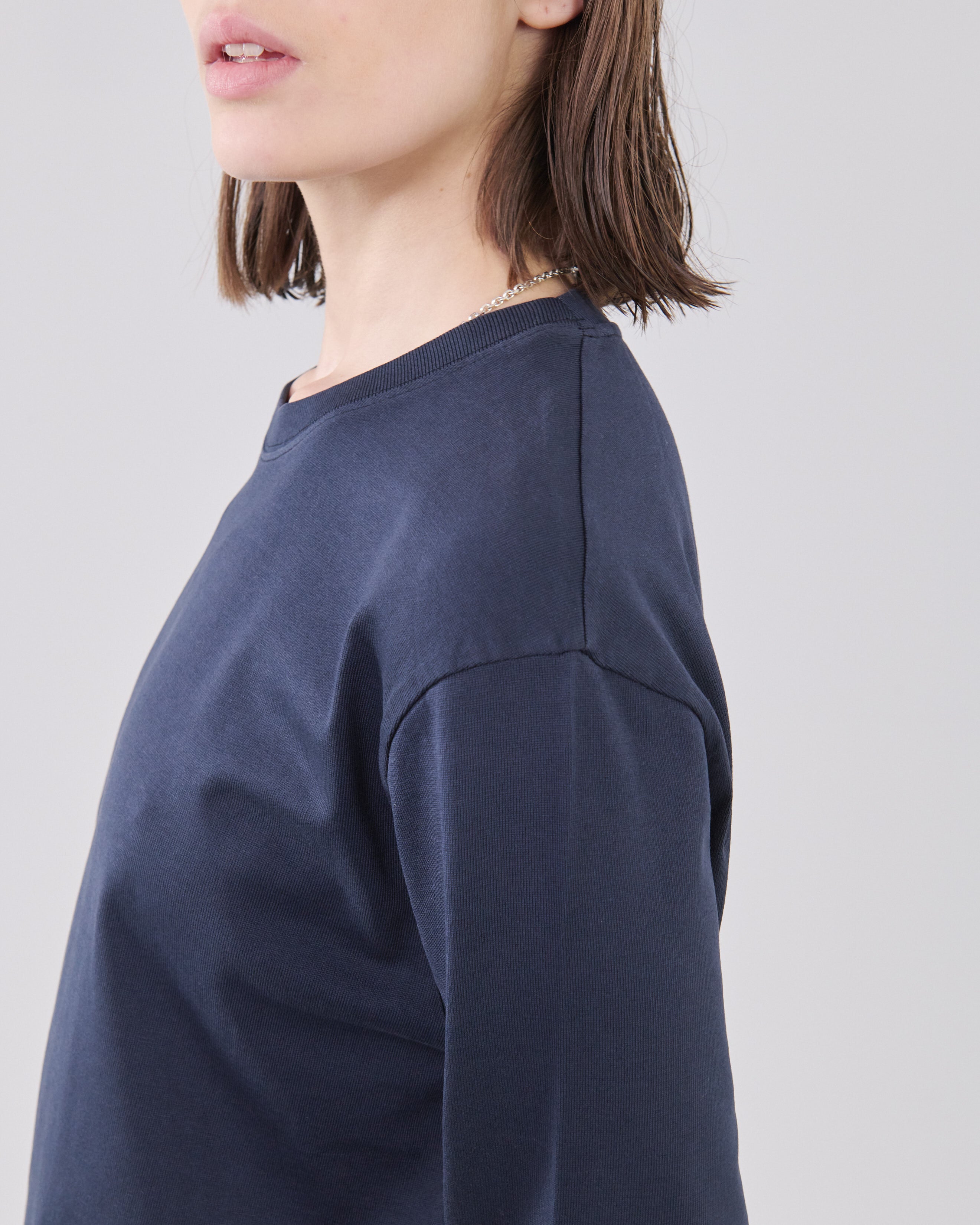 Boxy Longsleeve, Dark Navy