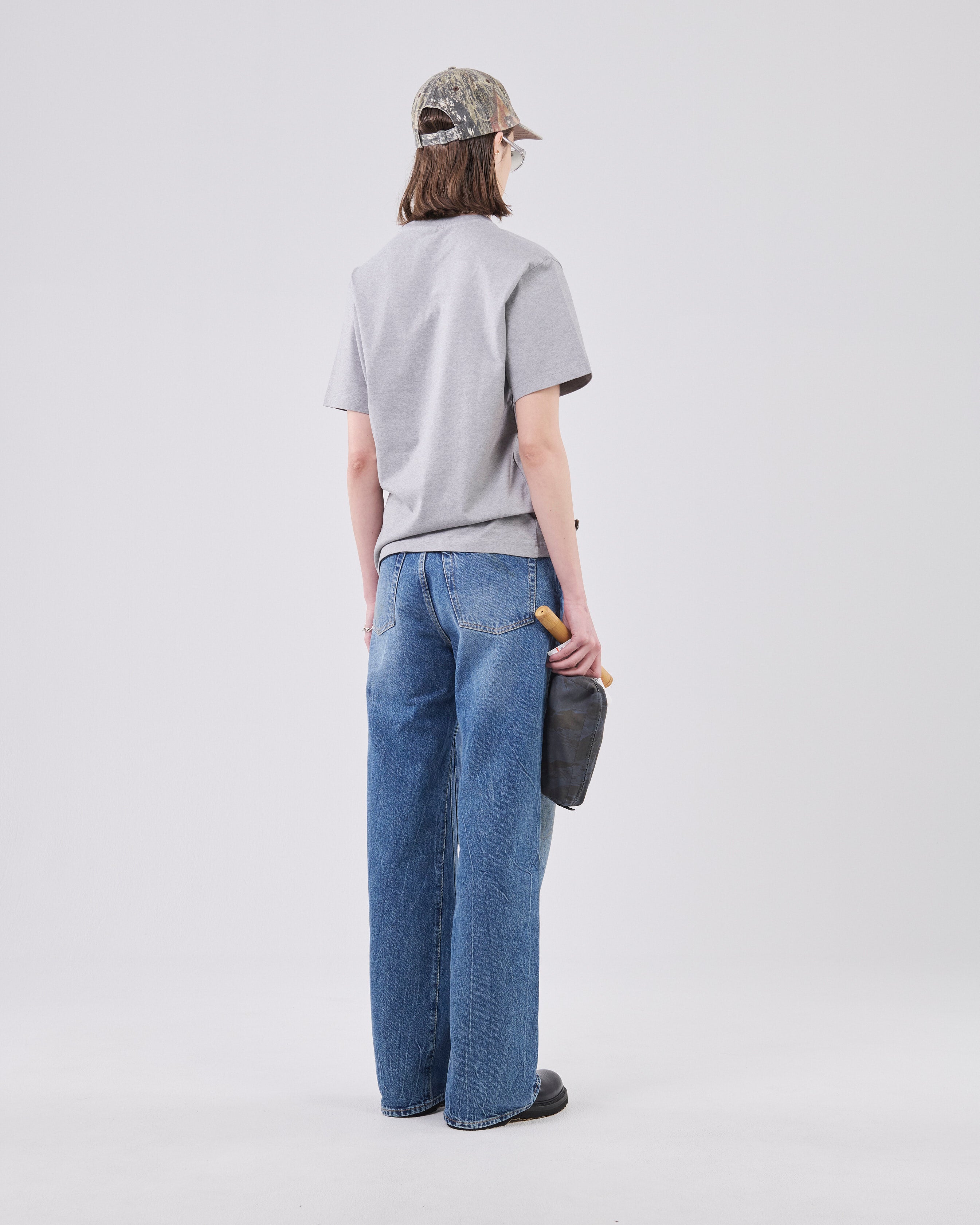 Boxy T-Shirt, Grey Mescla