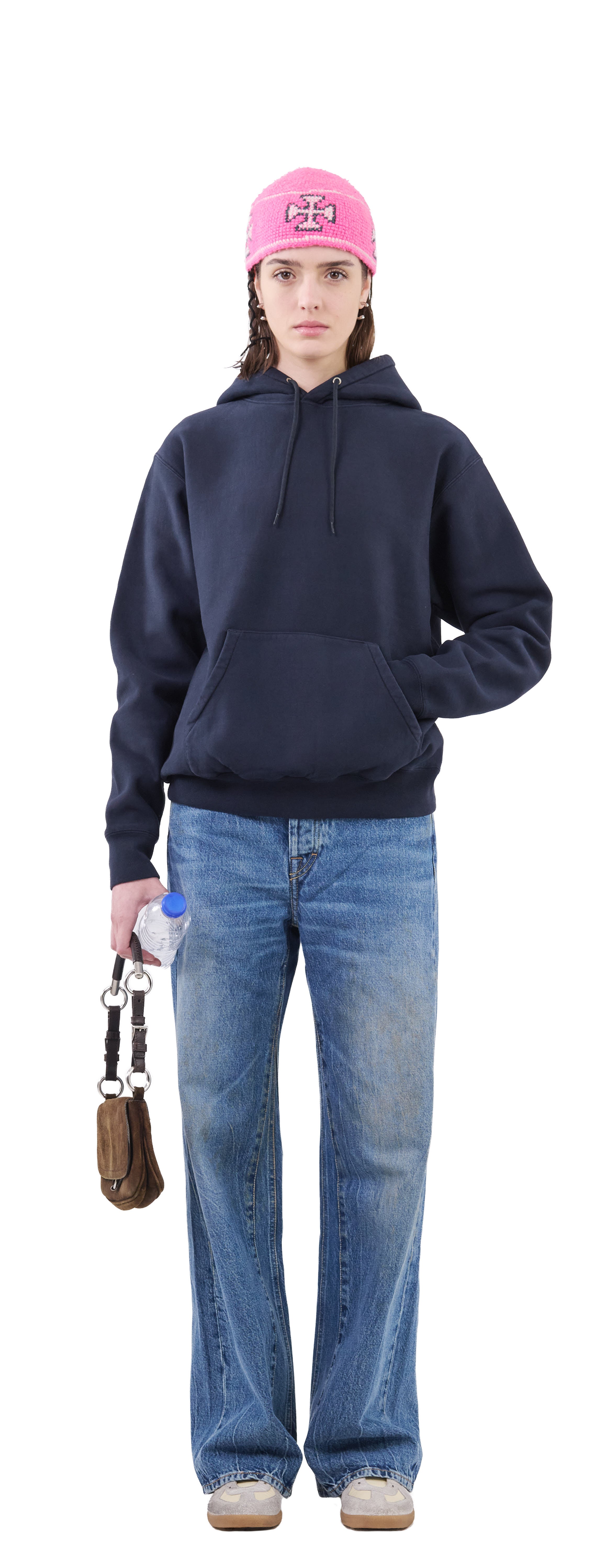 Classic Hoodie Crossgrain, Dark Navy