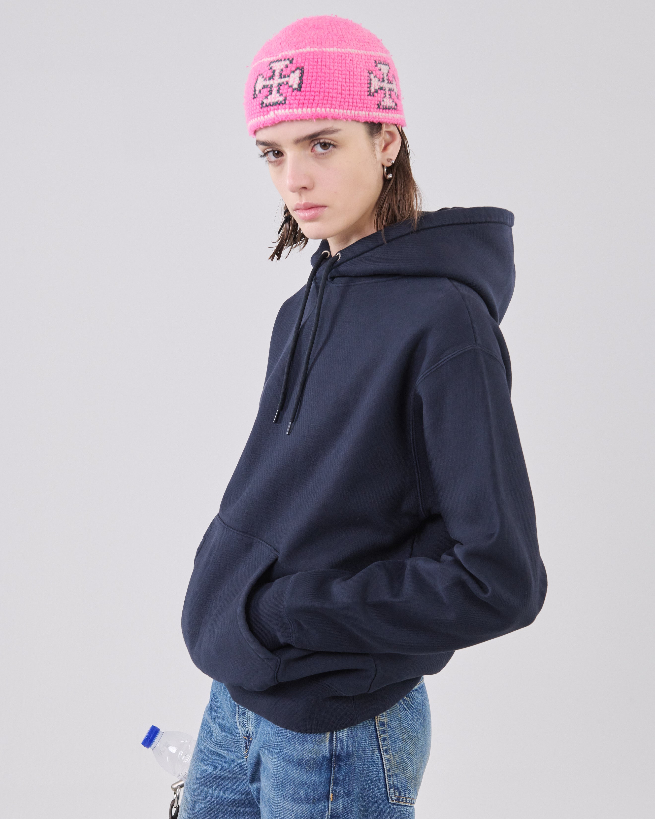 Classic Hoodie Crossgrain, Dark Navy