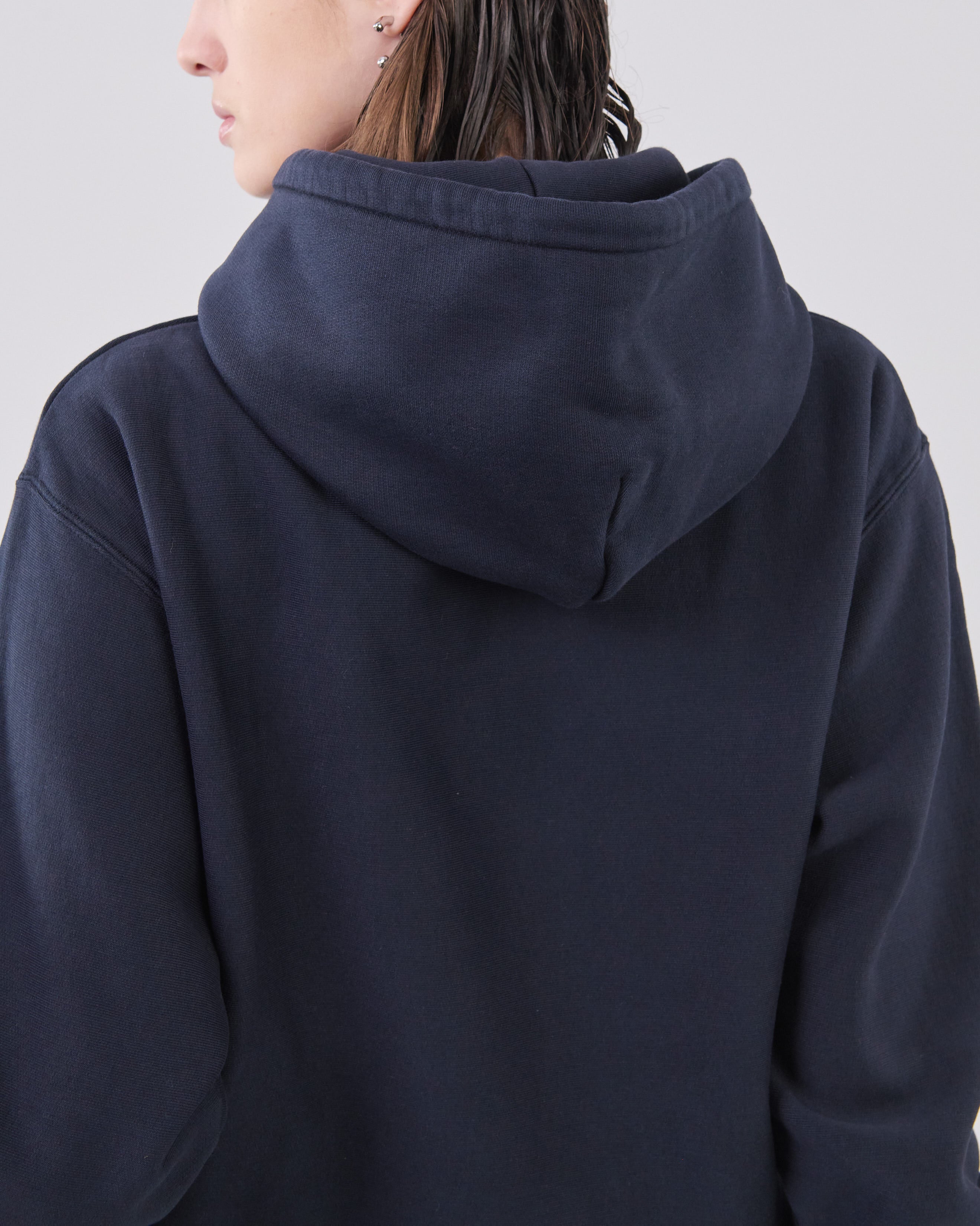 Classic Hoodie Crossgrain, Dark Navy