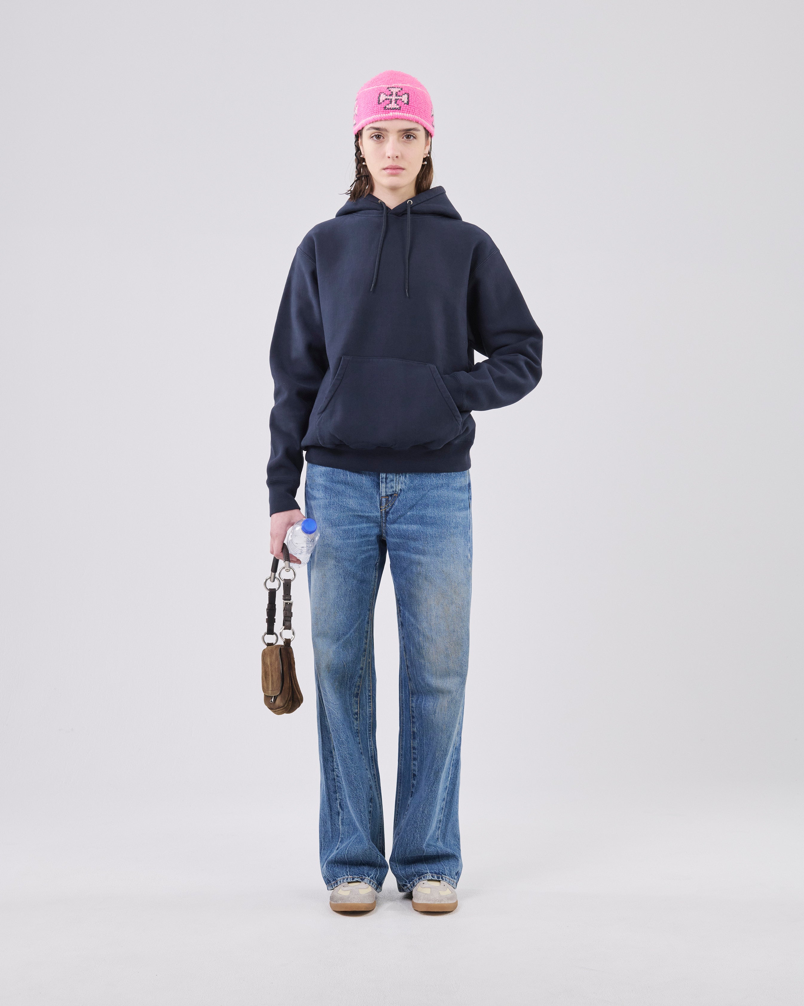 Classic Hoodie Crossgrain, Dark Navy