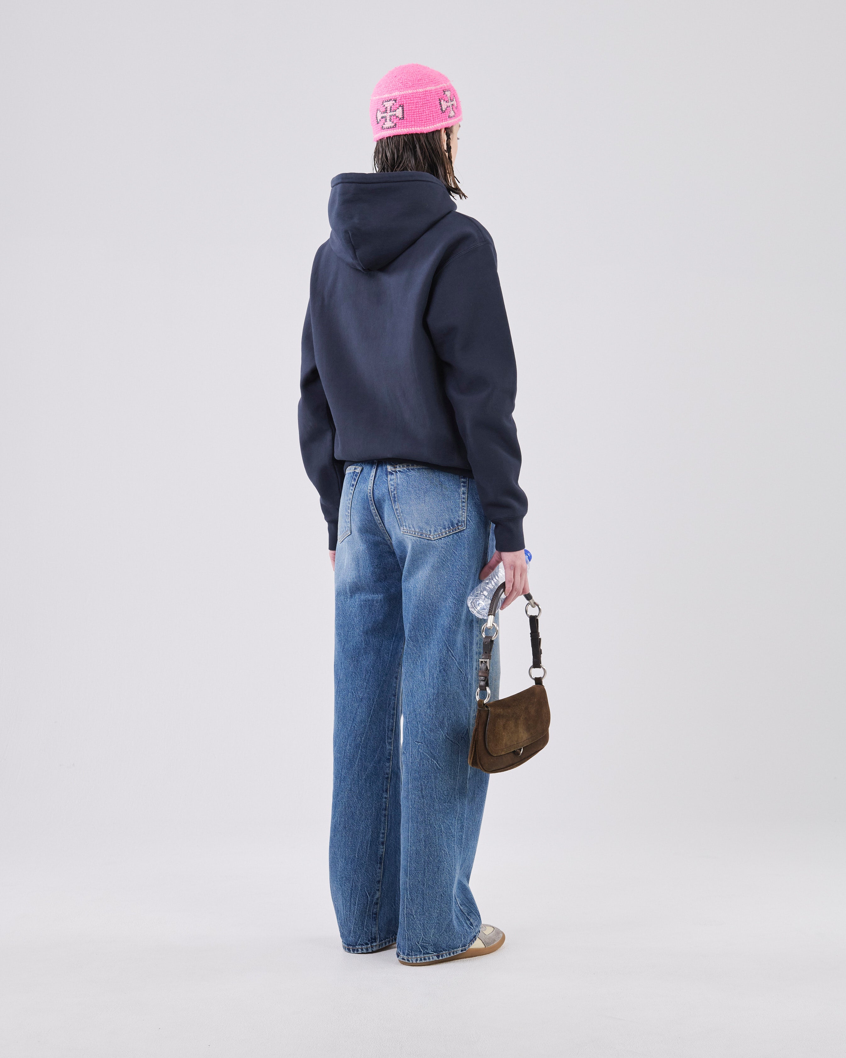 Classic Hoodie Crossgrain, Dark Navy