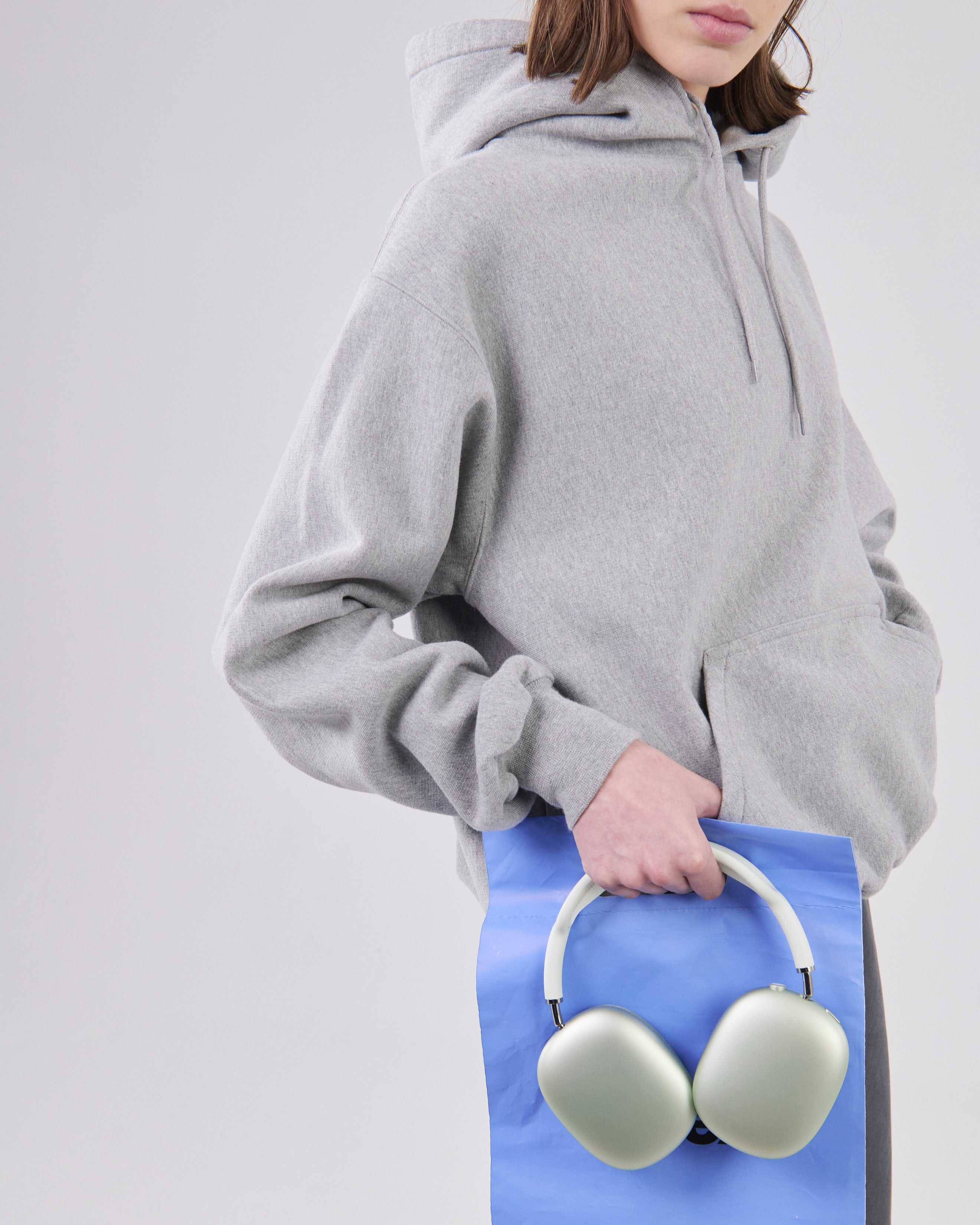 Classic Hoodie Crossgrain, Grey Mescla