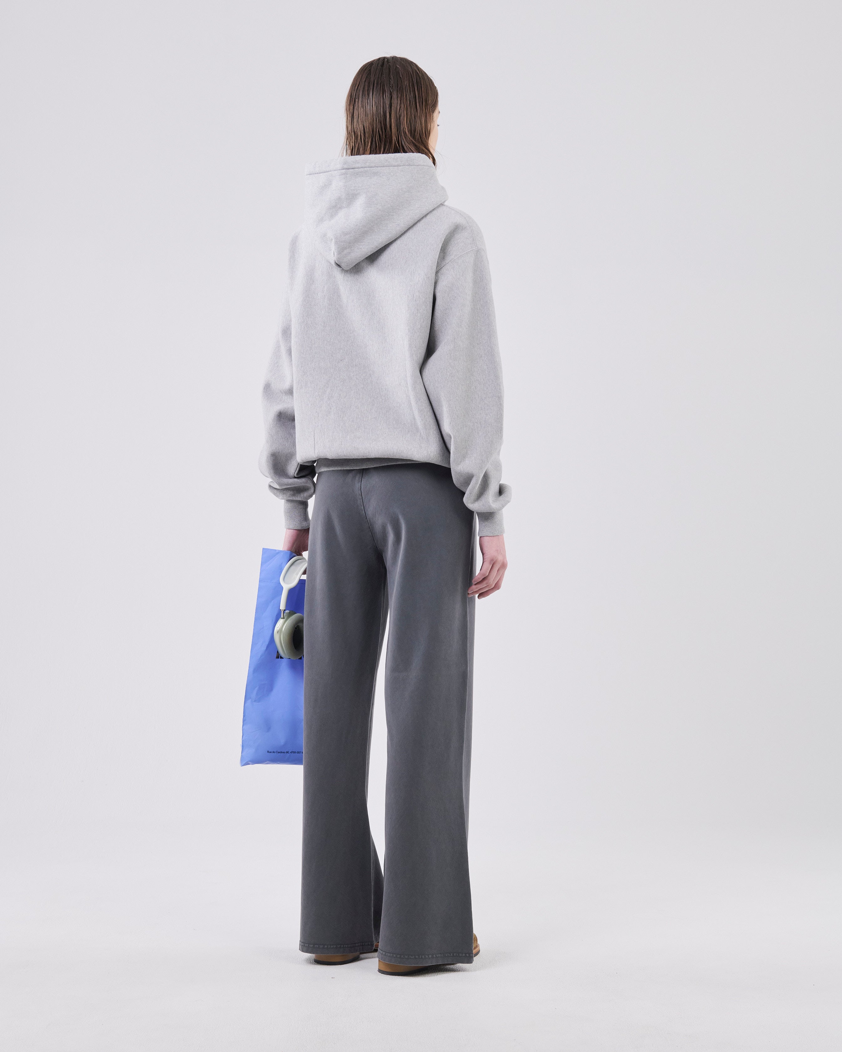 Classic Hoodie Crossgrain, Grey Mescla