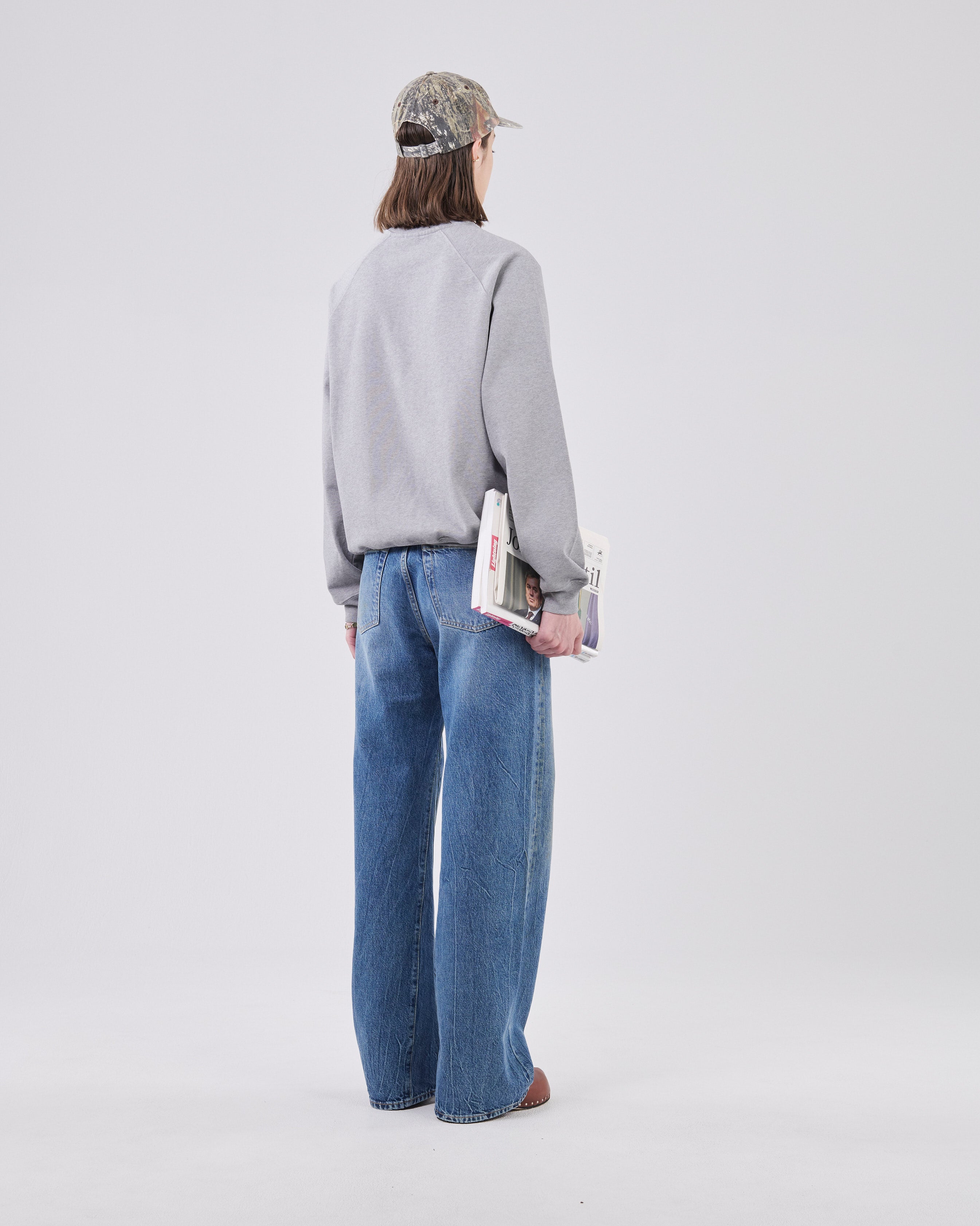 Raglan Sweatshirt, Grey Mescla