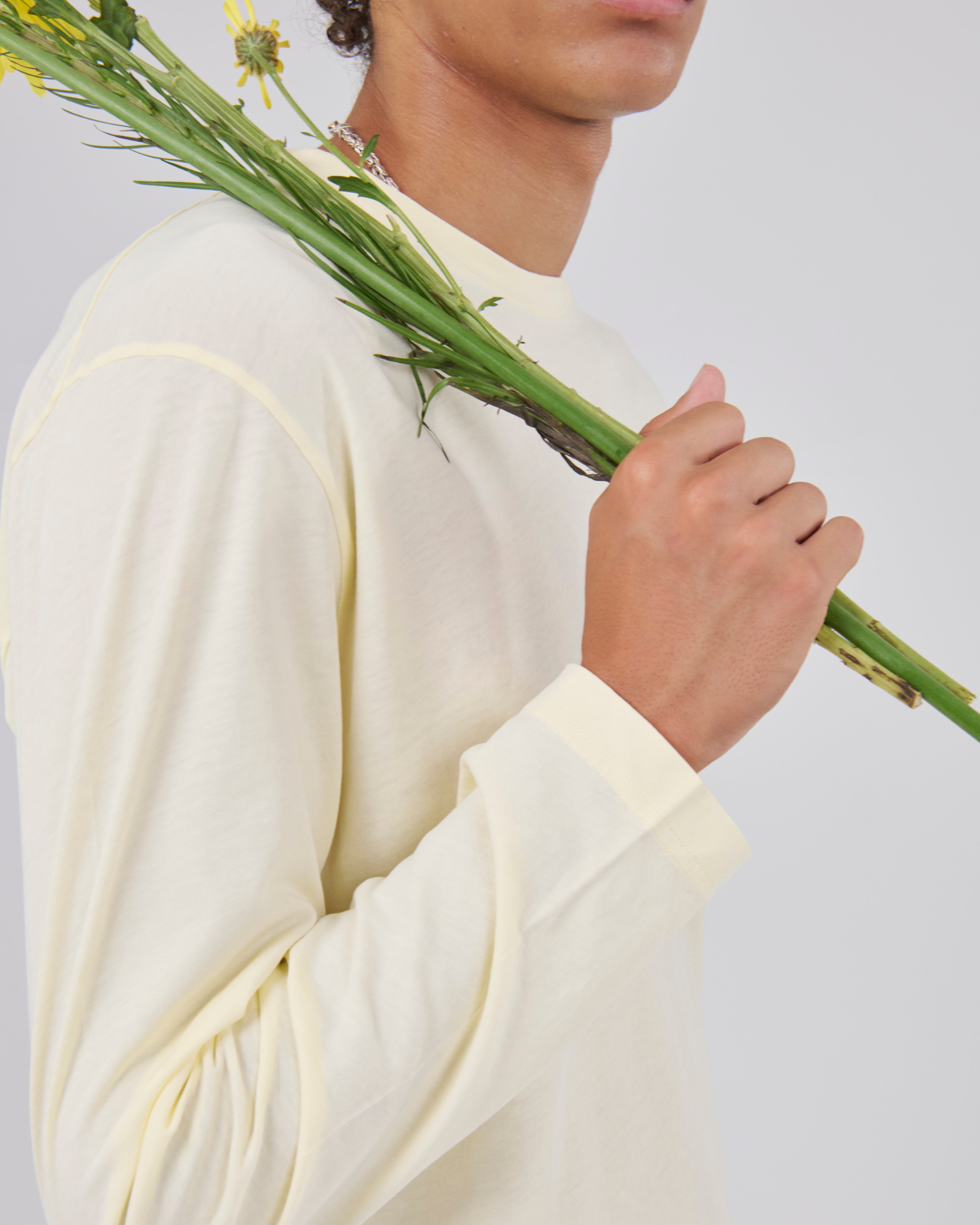 Boxy Longsleeve 135, Lemon Peel