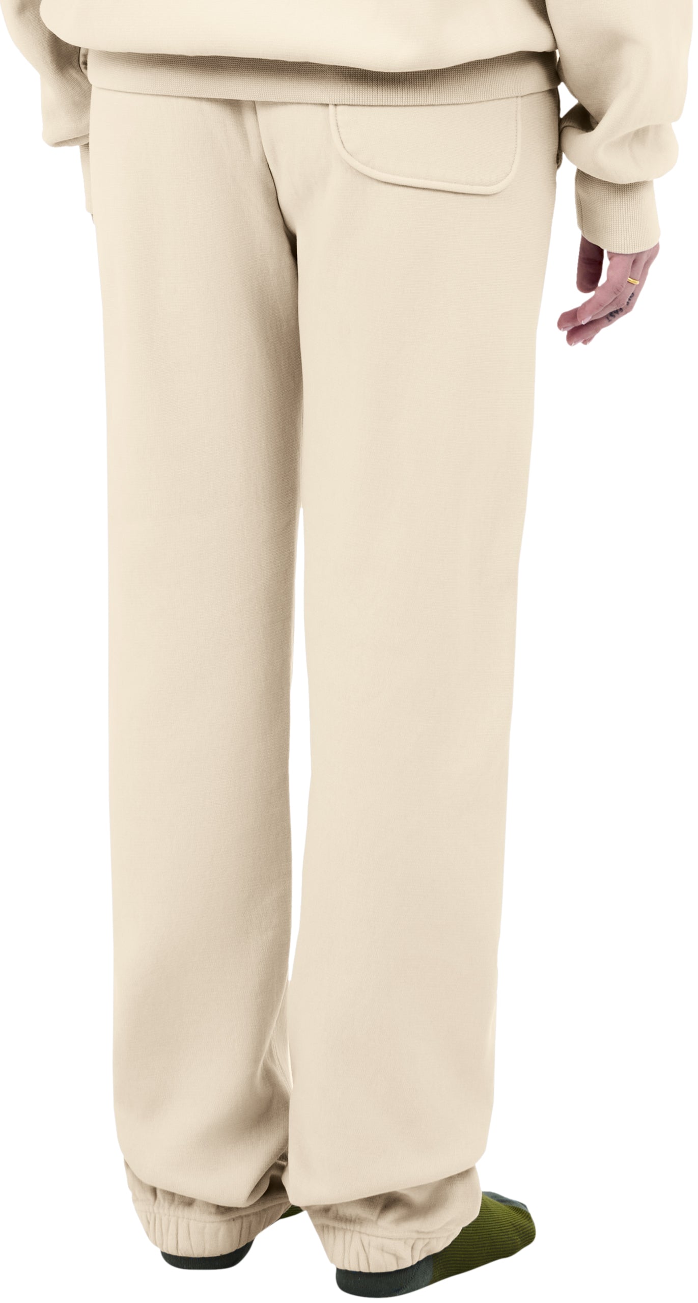Classic Sweatpants Crossgrain, Ivory