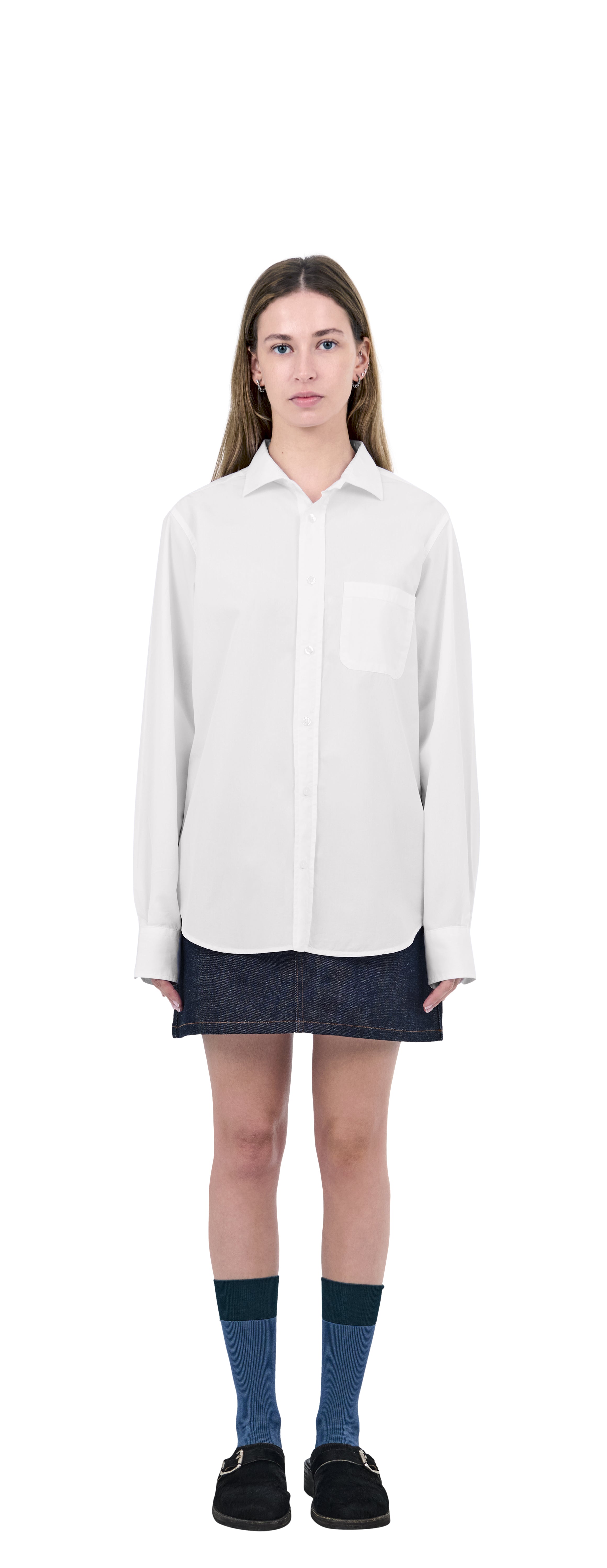 Shark Collar Shirt, True White