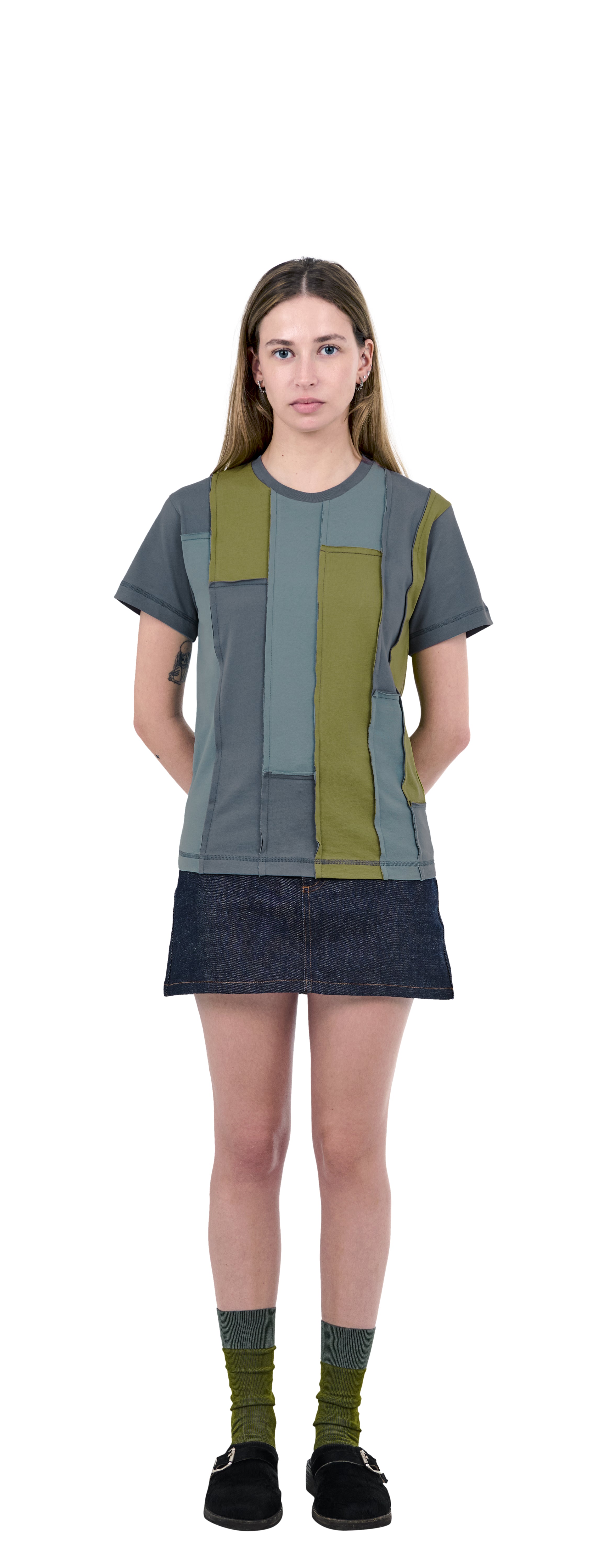 Tiny T-Shirt Patchwork, Mossy Quilt