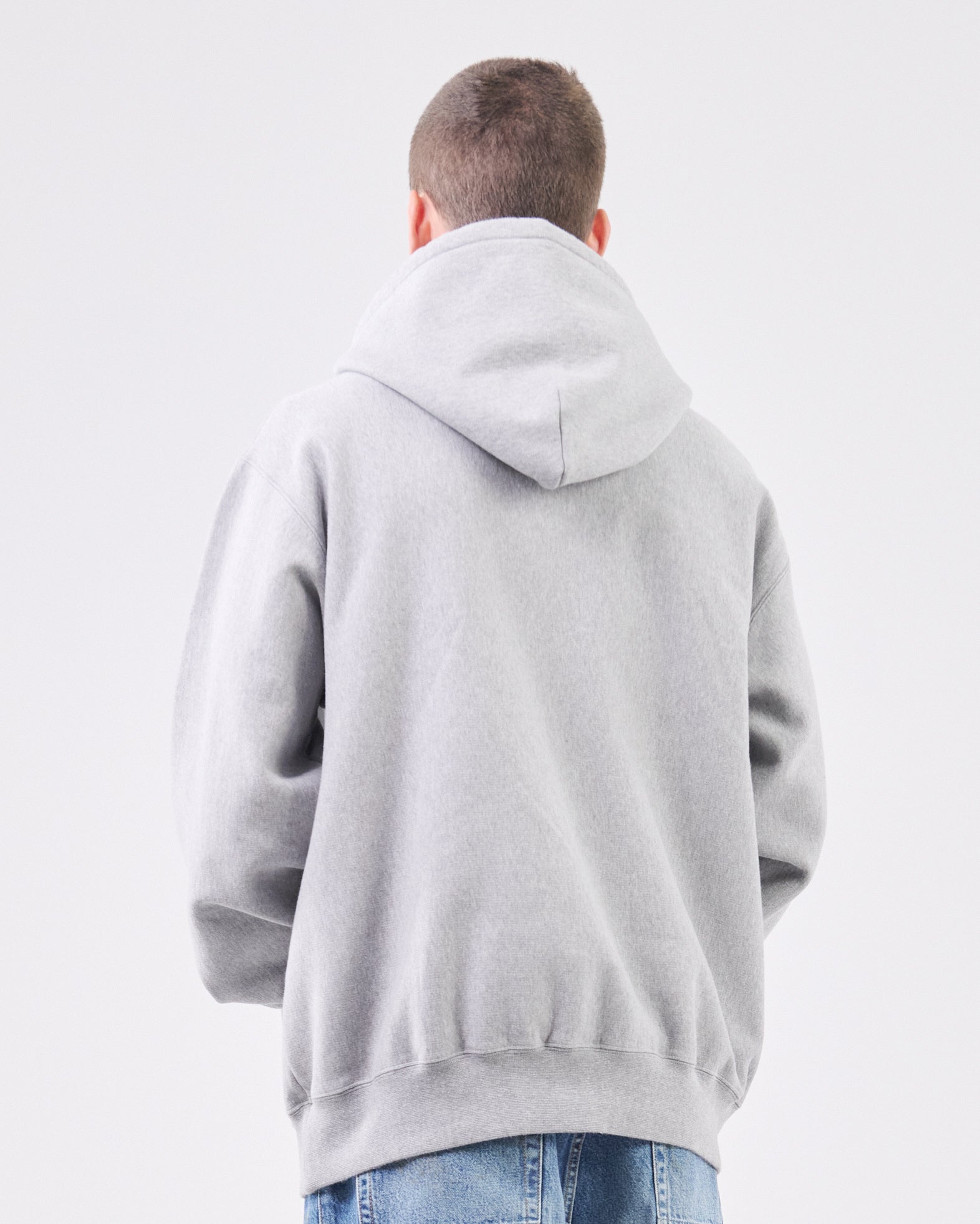 Classic Hoodie Crossgrain, Grey Mescla