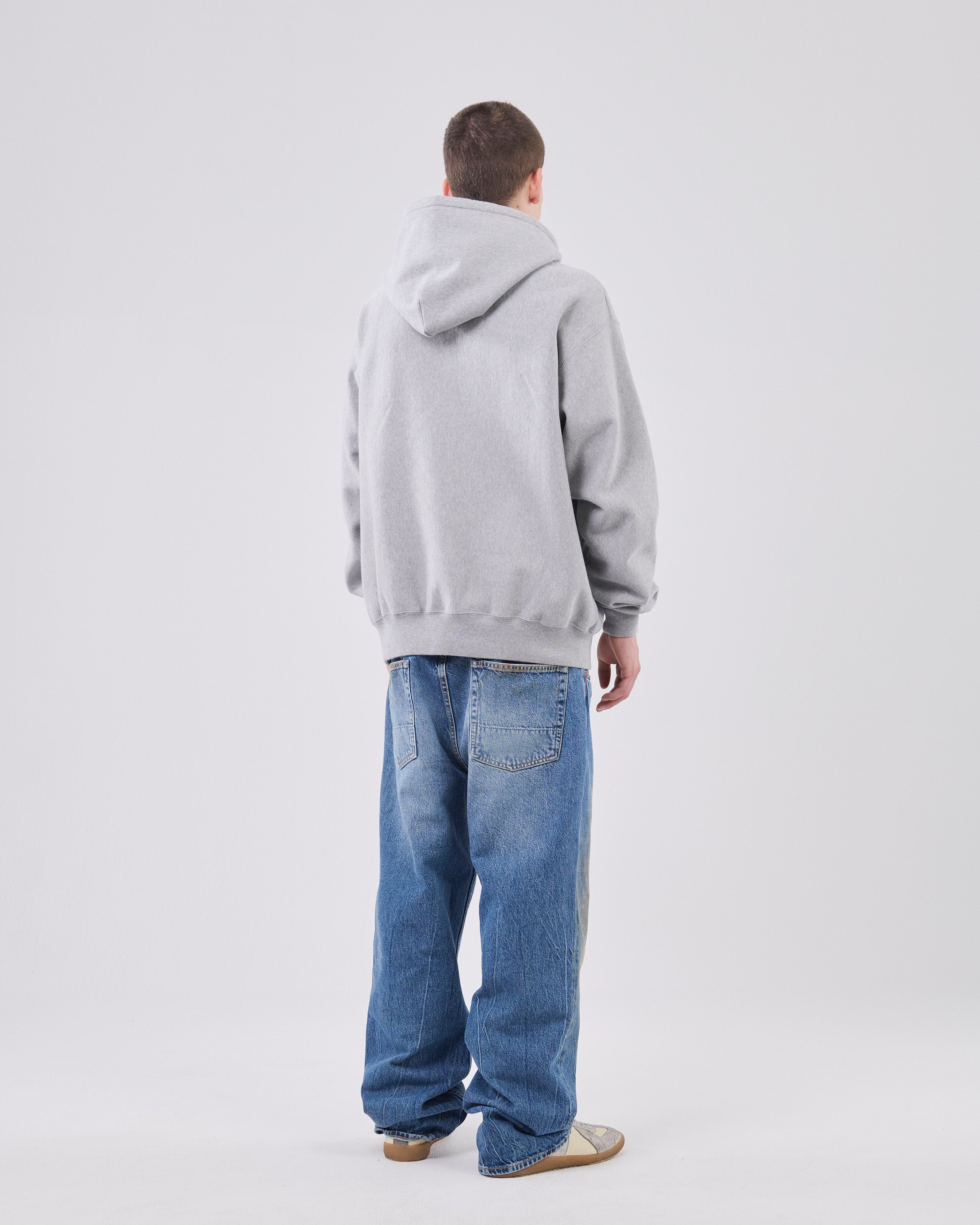 Classic Hoodie Crossgrain, Grey Mescla