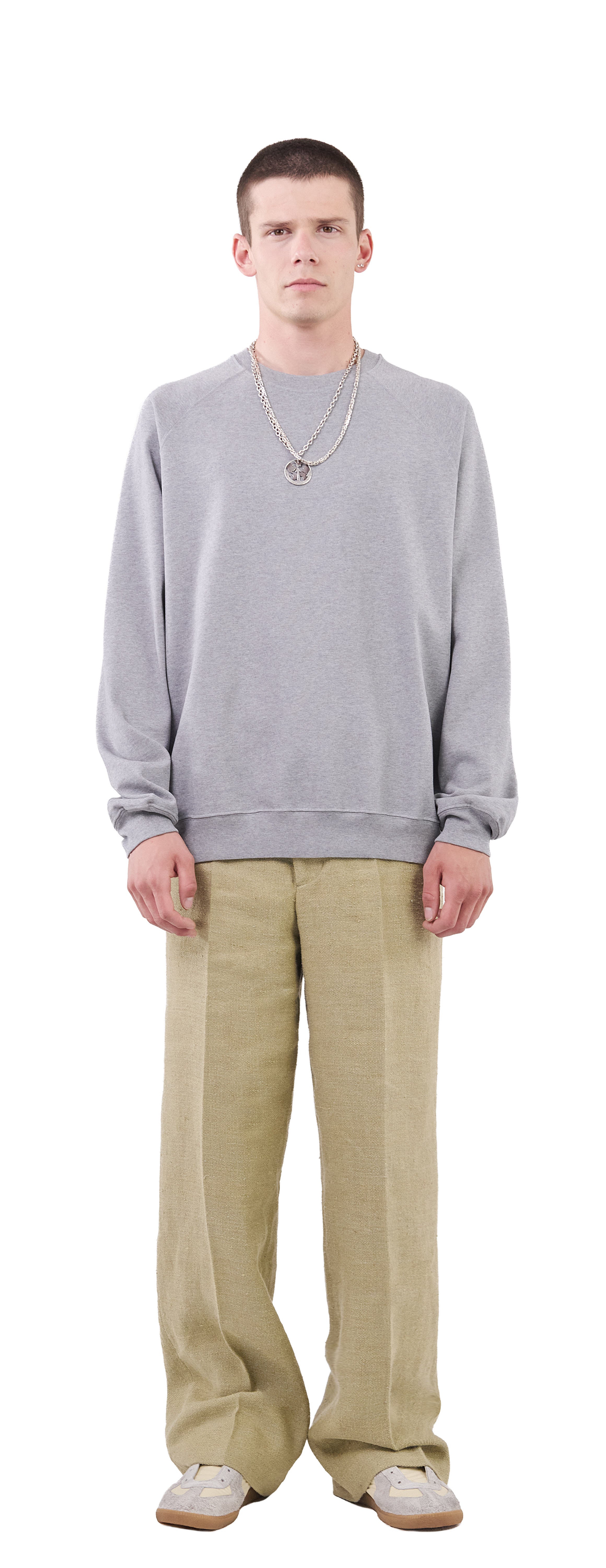 Raglan Sweatshirt, Grey Mescla