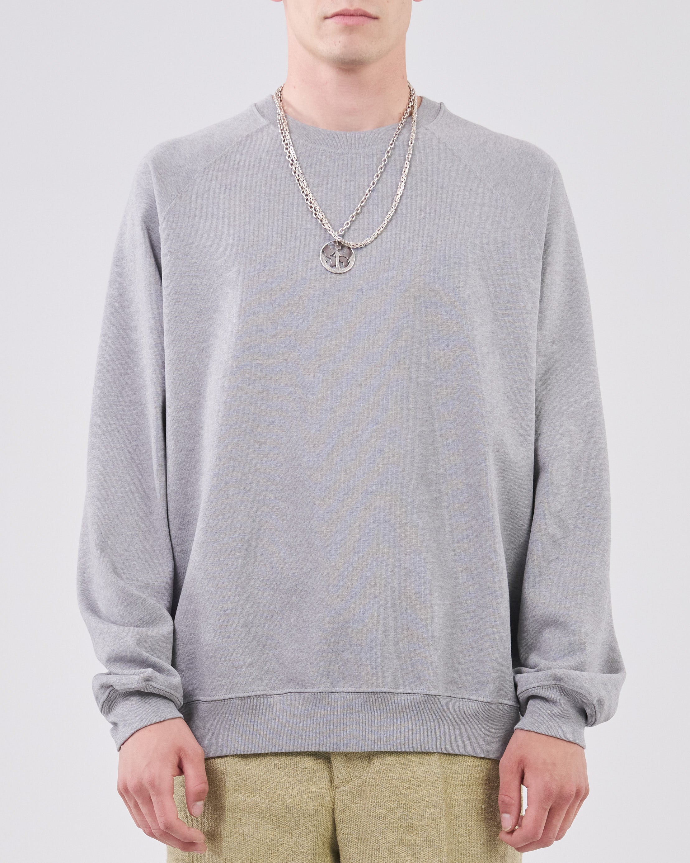 Raglan Sweatshirt, Grey Mescla