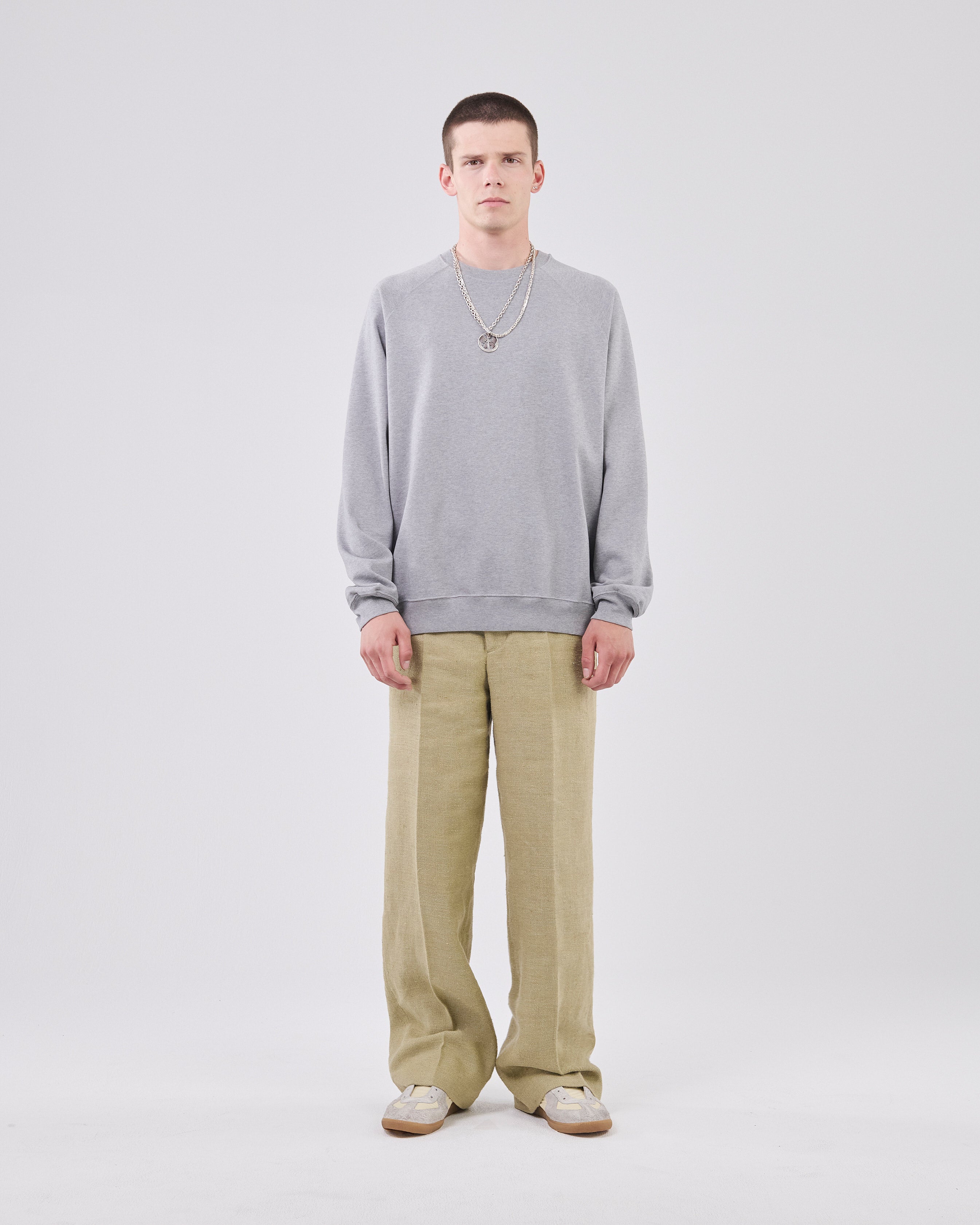 Raglan Sweatshirt, Grey Mescla