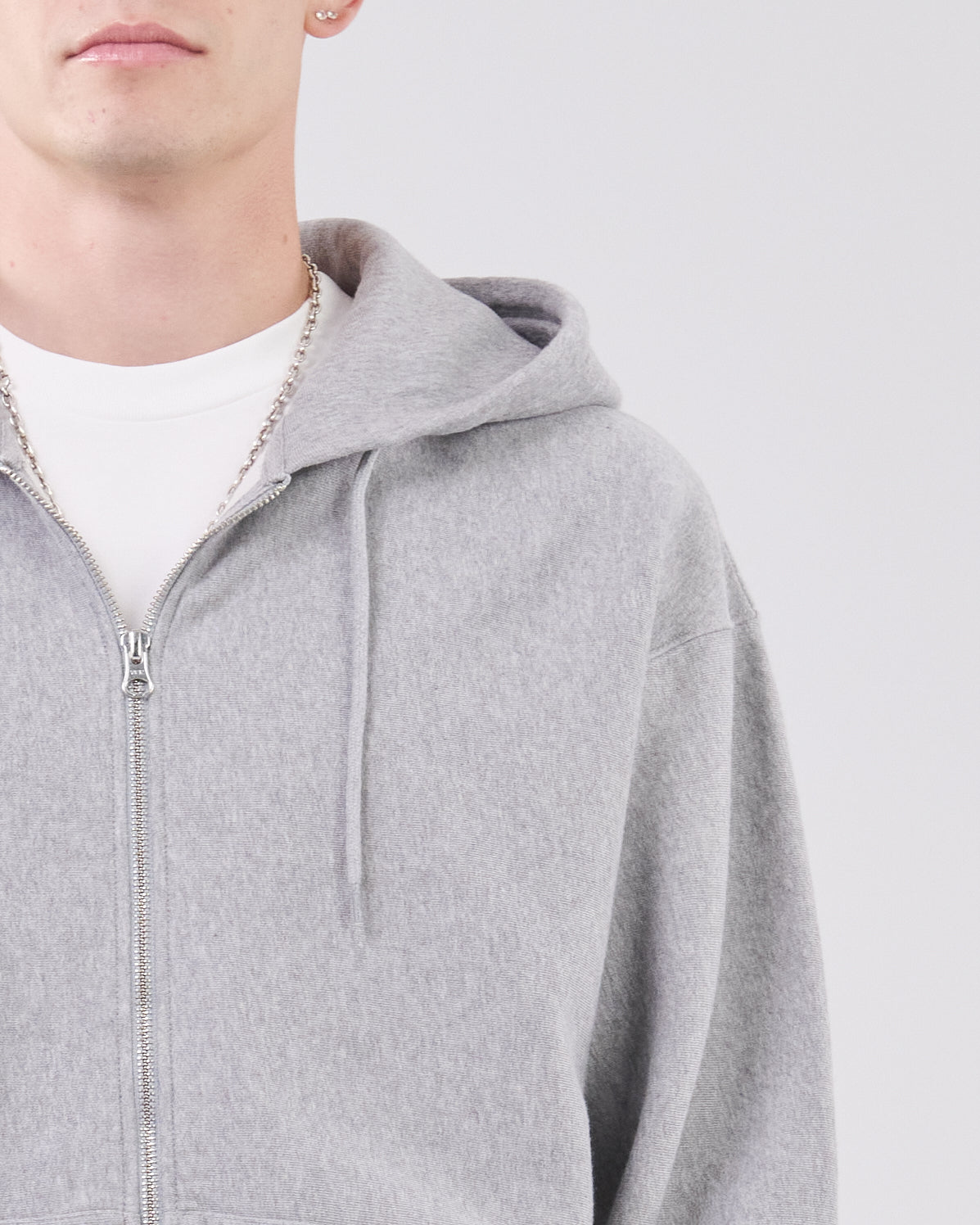 Zip Hoodie Crossgrain 310, Grey Mescla