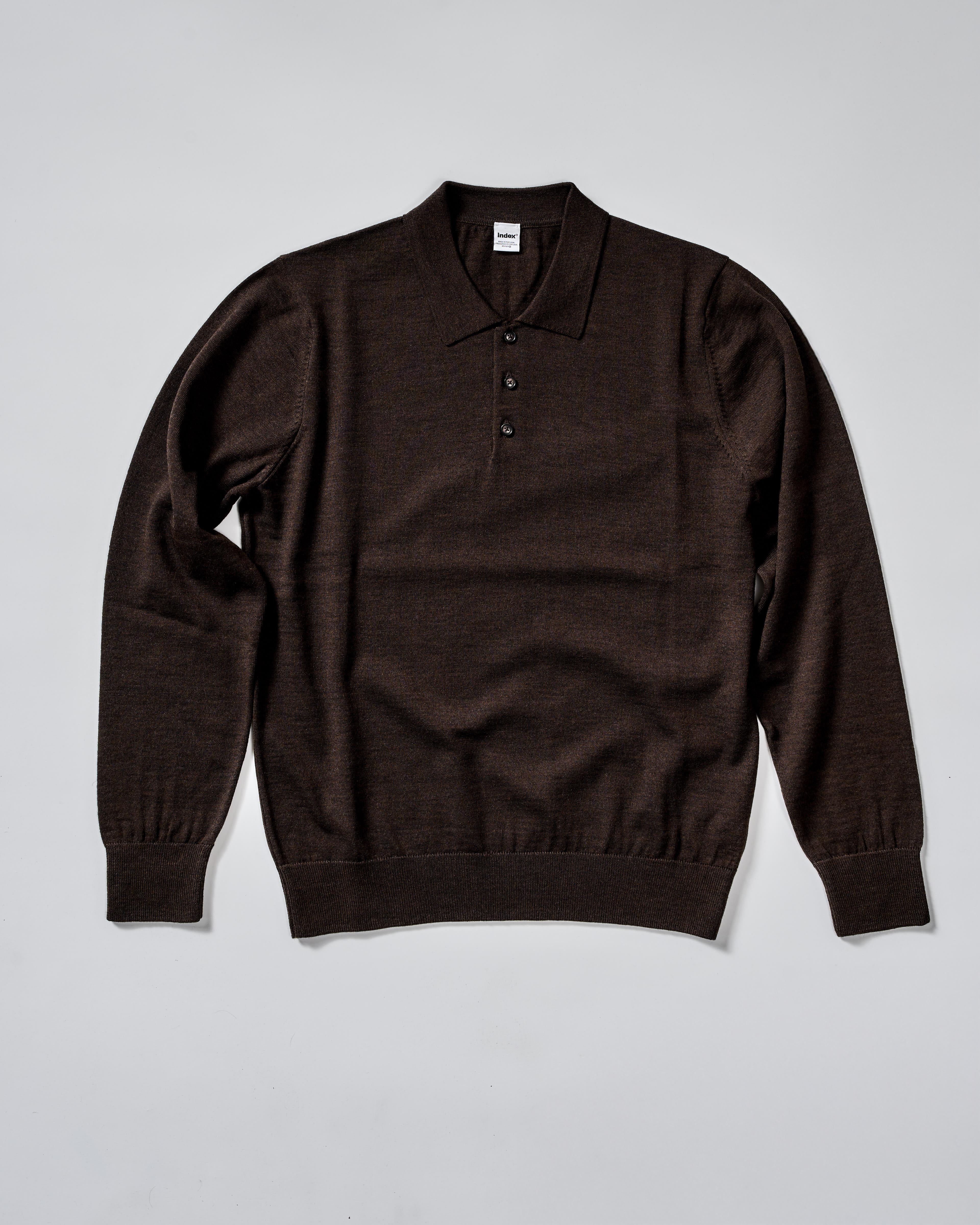 Longsleeve Polo, Ebony Ash