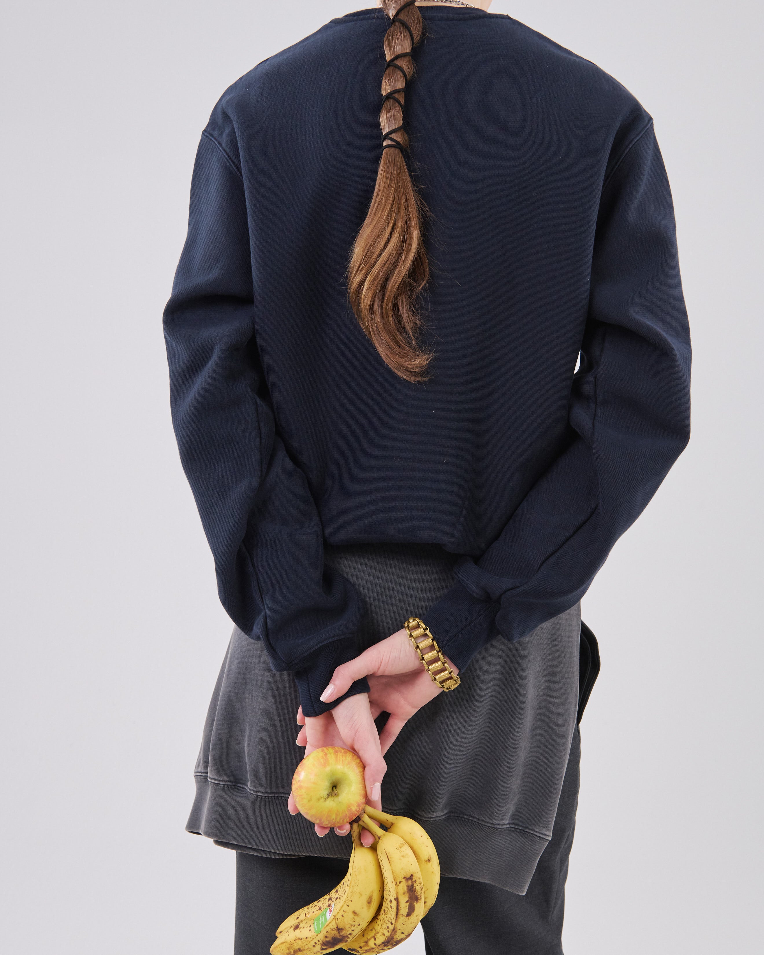 Classic Sweatshirt Crossgrain, Dark Navy