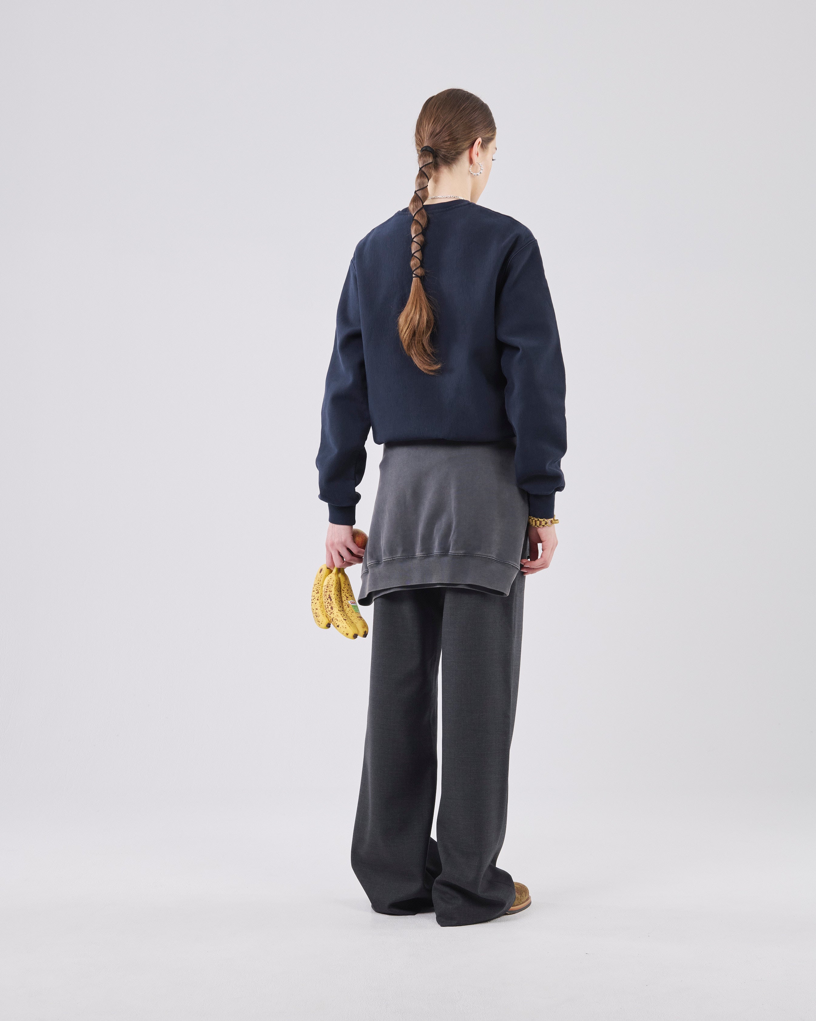 Classic Sweatshirt Crossgrain, Dark Navy