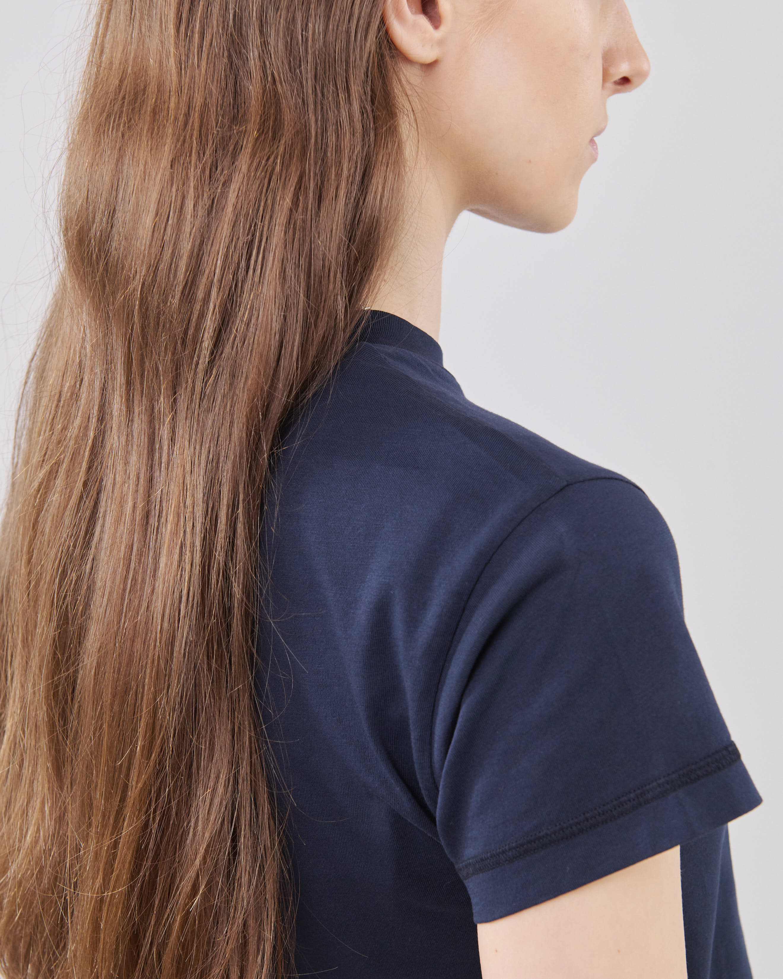 Cropped T-Shirt, Dark Navy