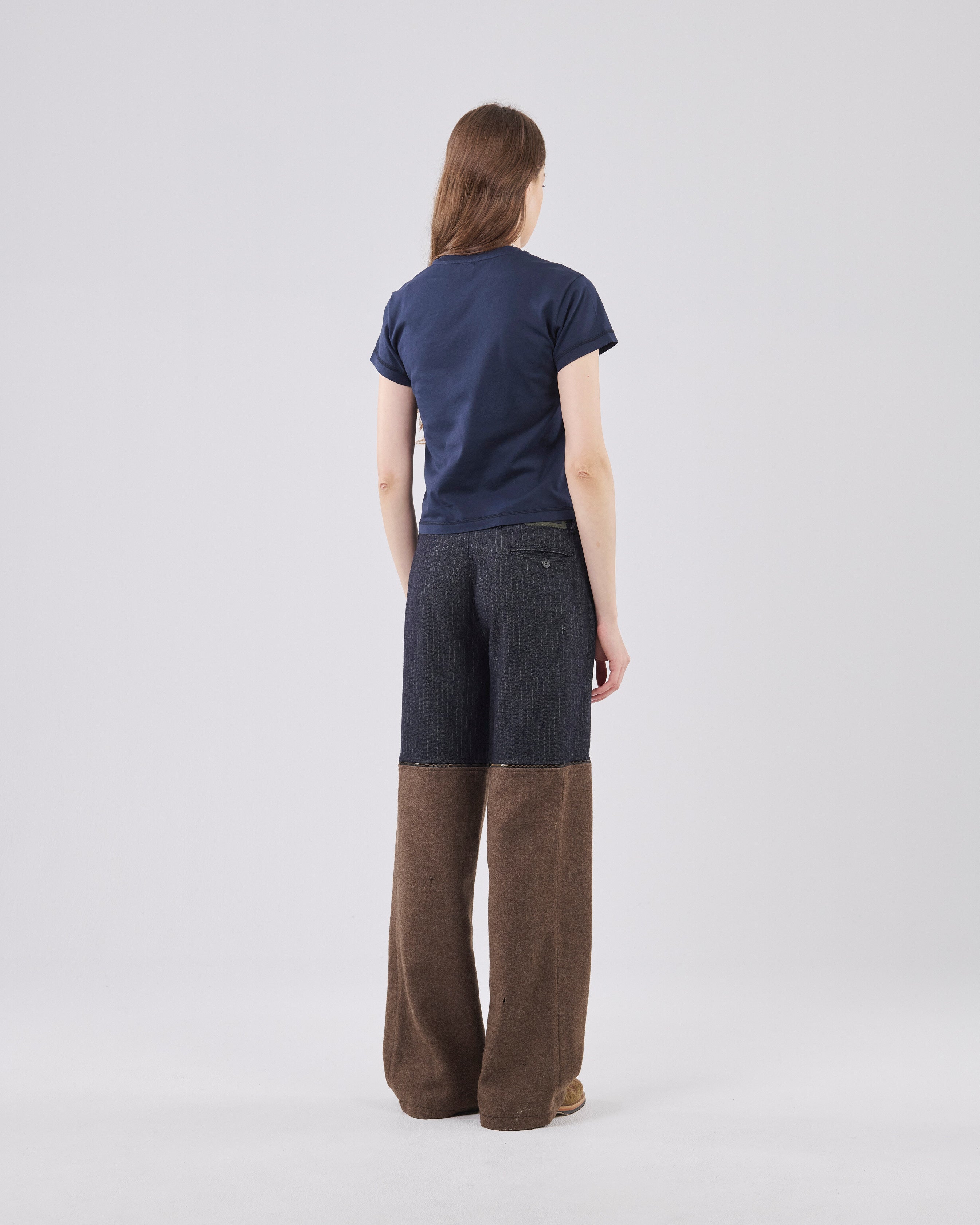 Cropped T-Shirt, Dark Navy