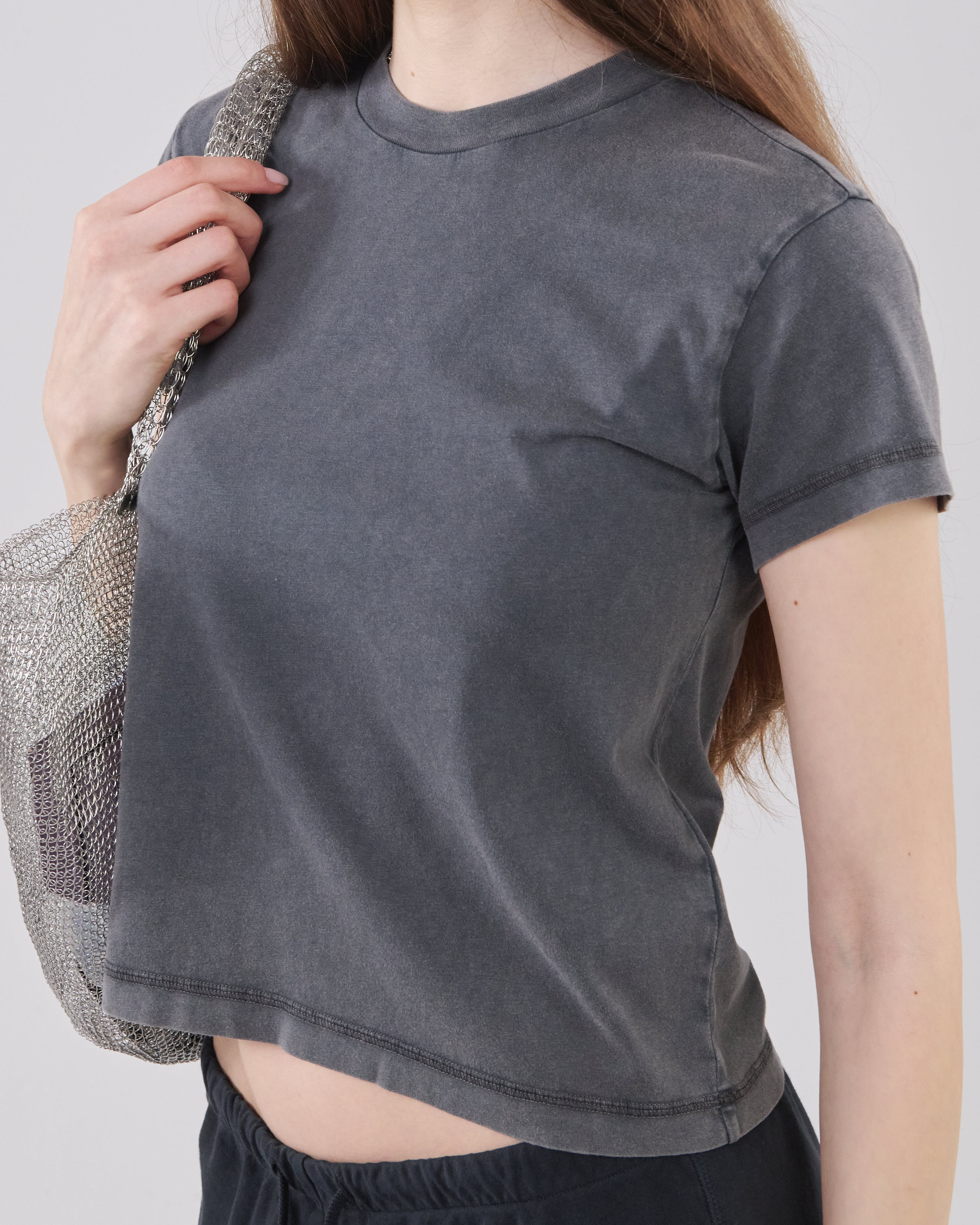 Cropped T-Shirt, Midnight Fade