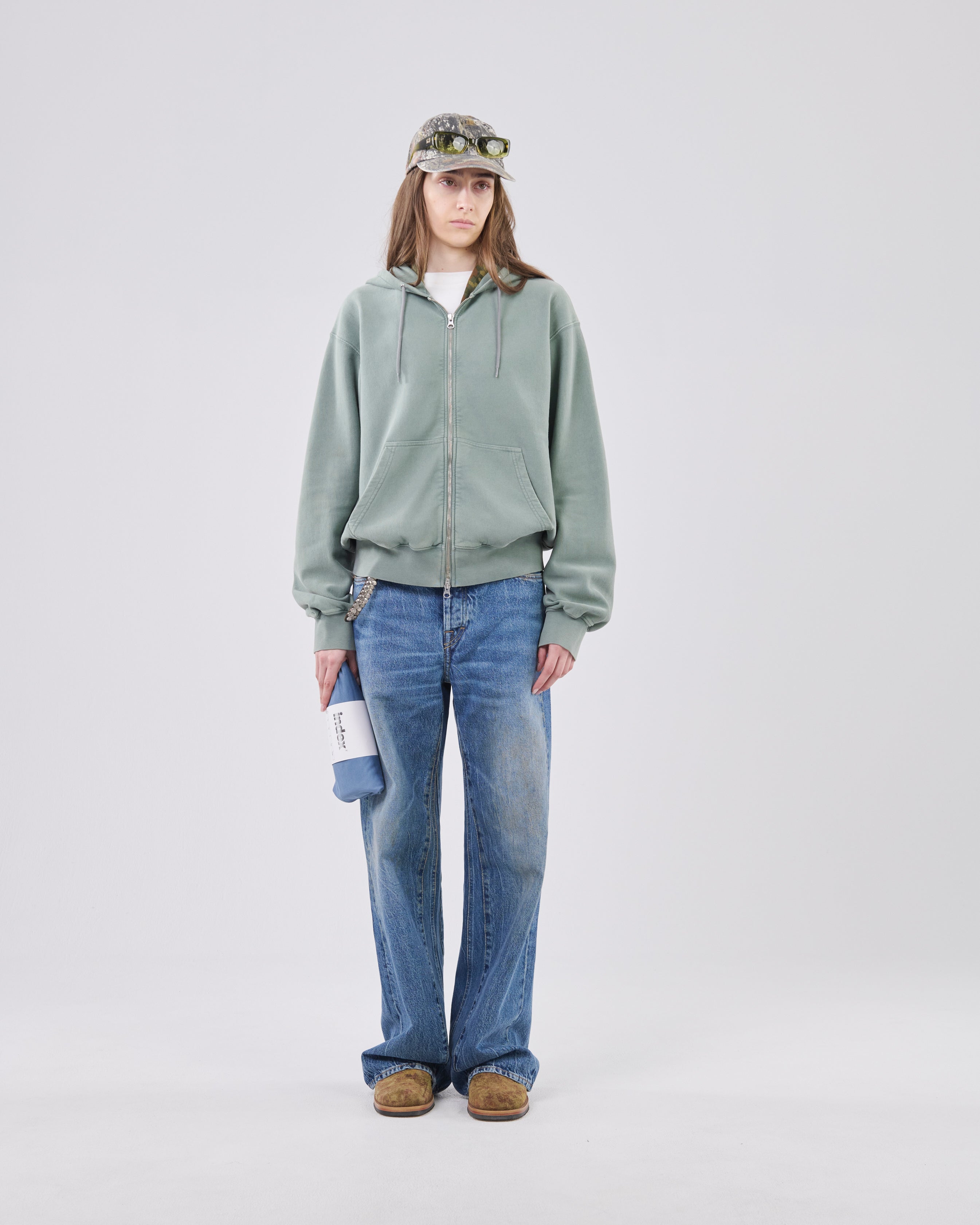 Zip Hoodie Crossgrain 310, Hazy Sage