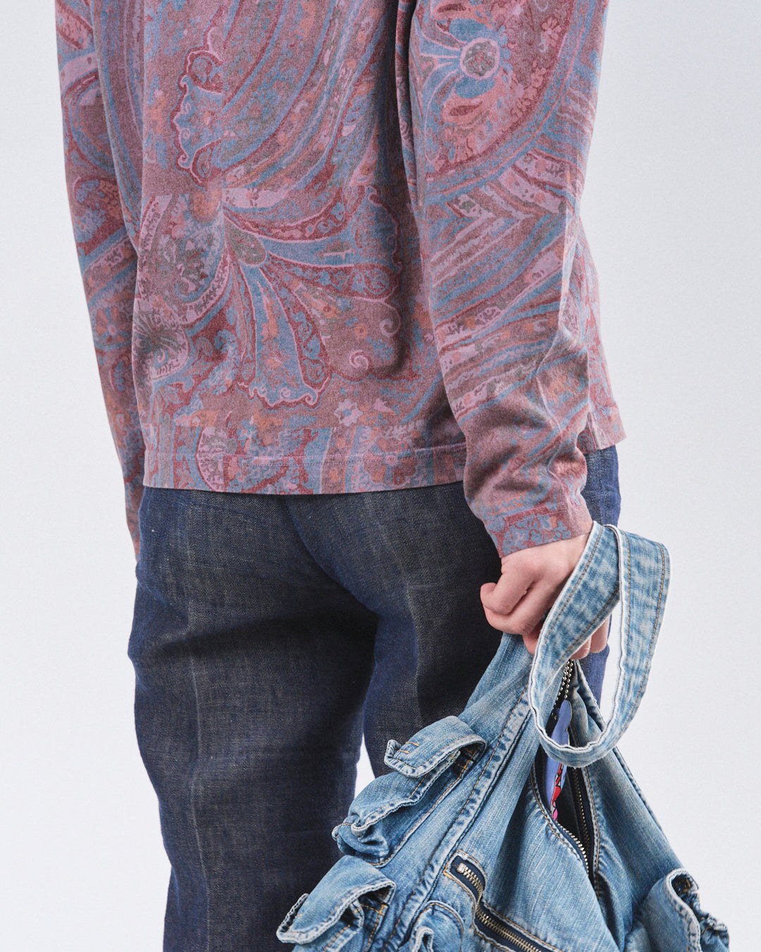 Boxy Longsleeve 135, Purple Paisley Atelier E.B