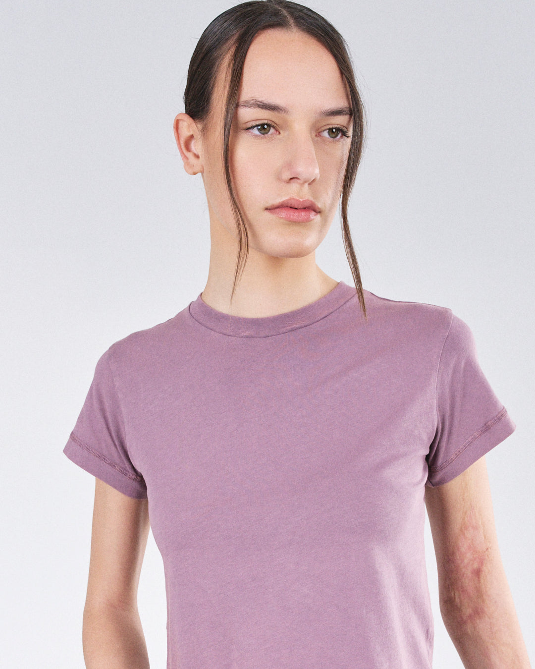 Cropped T-Shirt, Rose Rust
