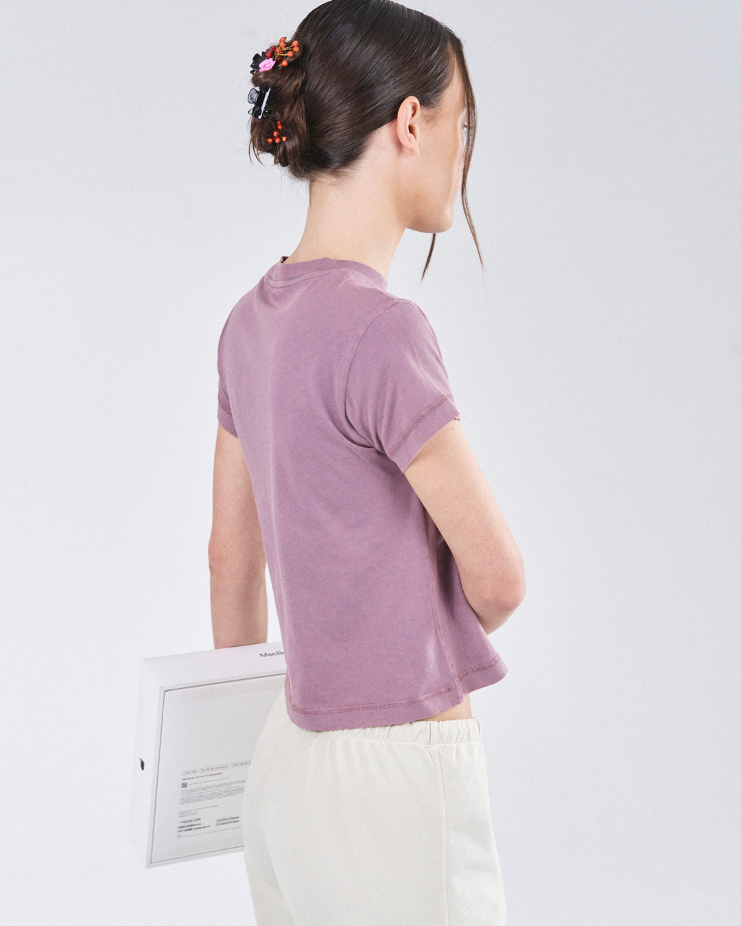 Cropped T-Shirt, Rose Rust