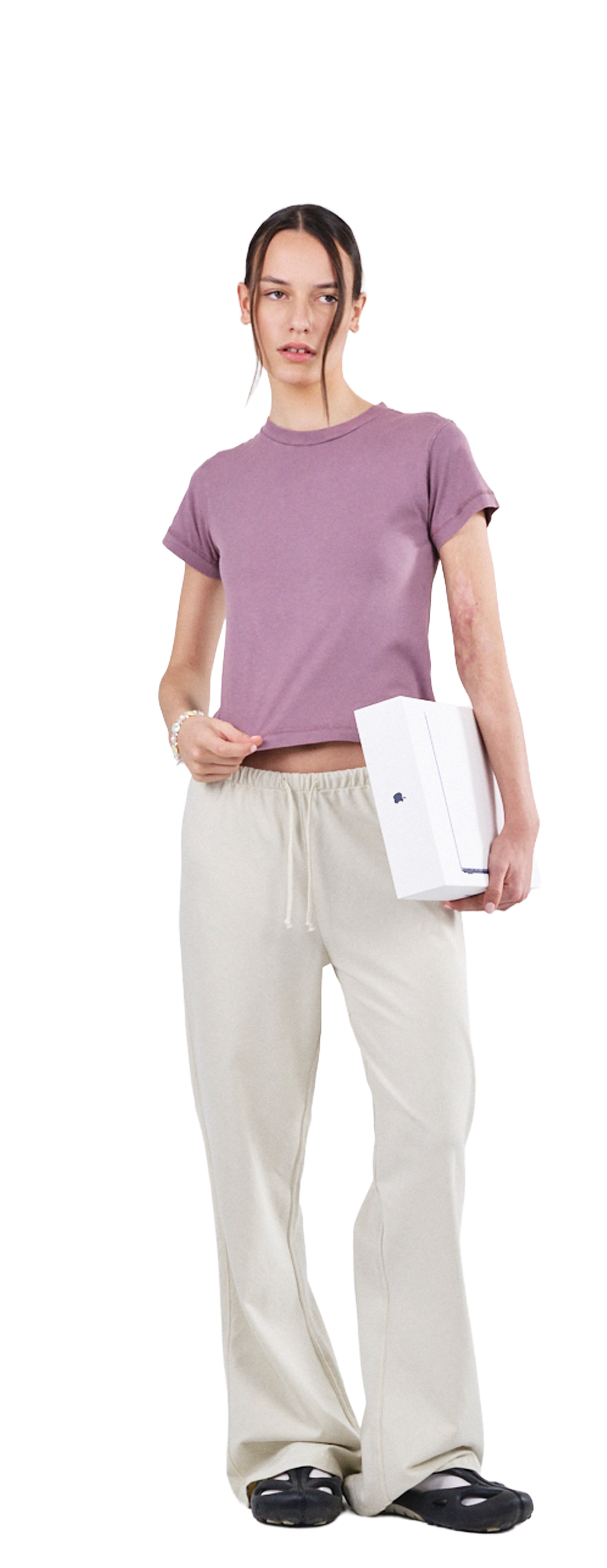 Cropped T-Shirt, Rose Rust