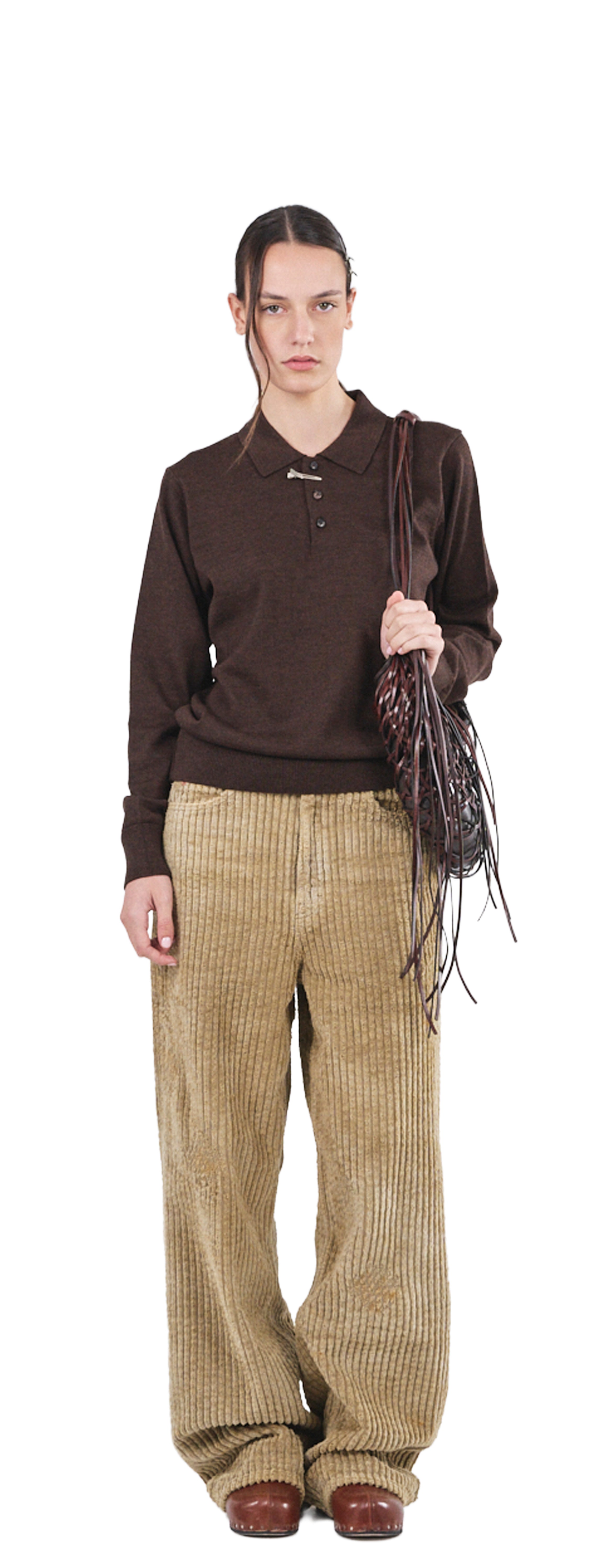 Longsleeve Polo, Ebony Ash