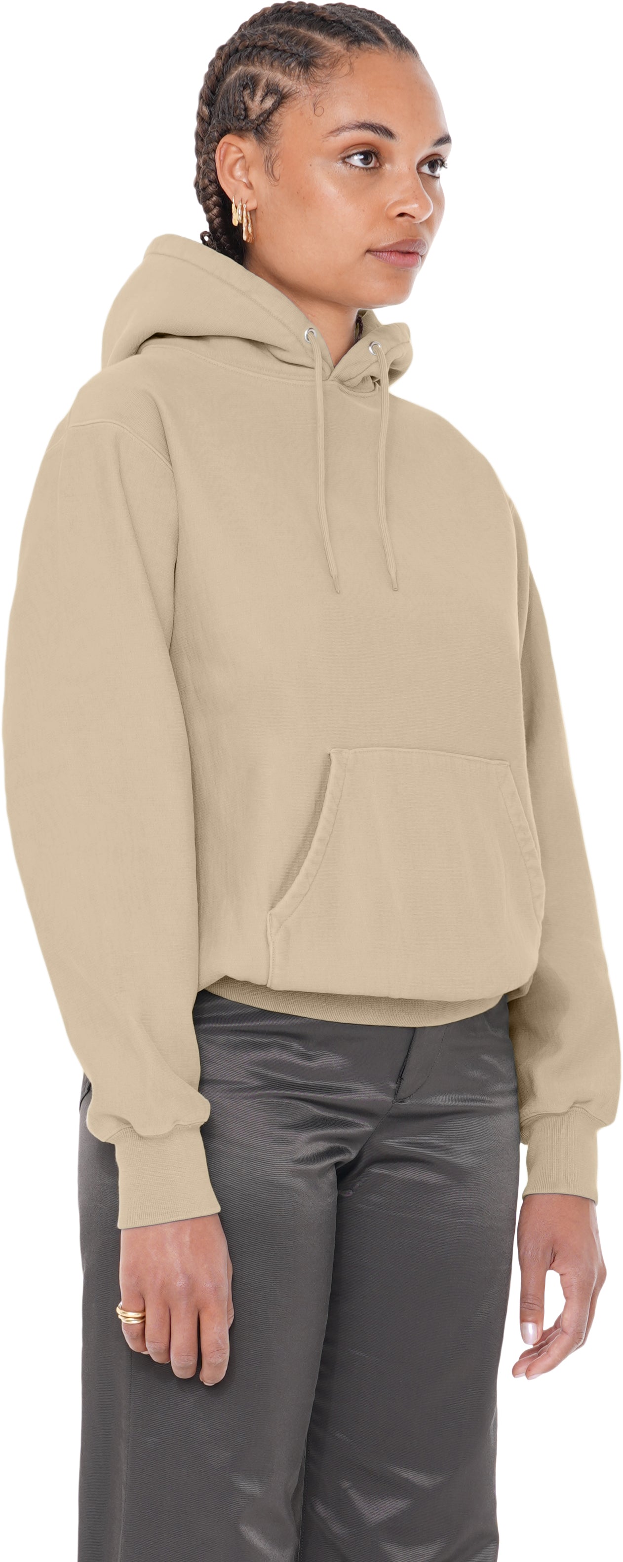 Classic Hoodie Crossgrain, Burnt Sand