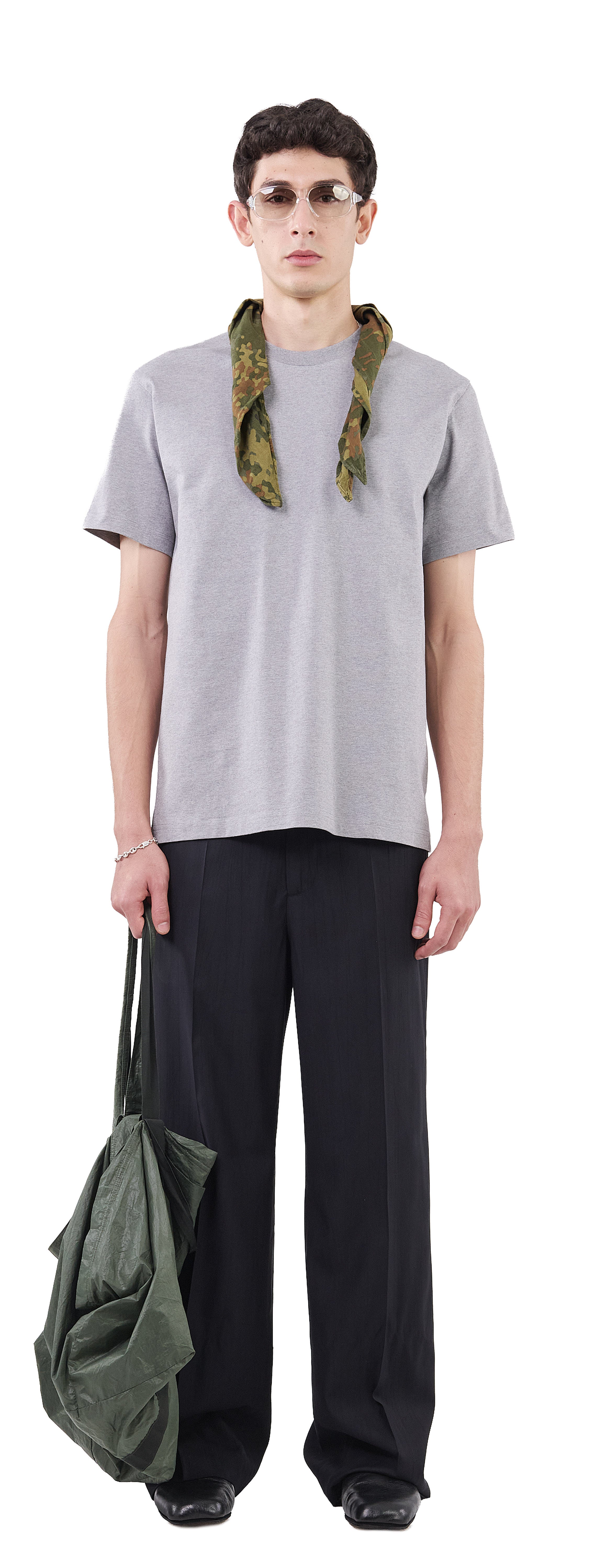 Boxy T-Shirt, Grey Mescla