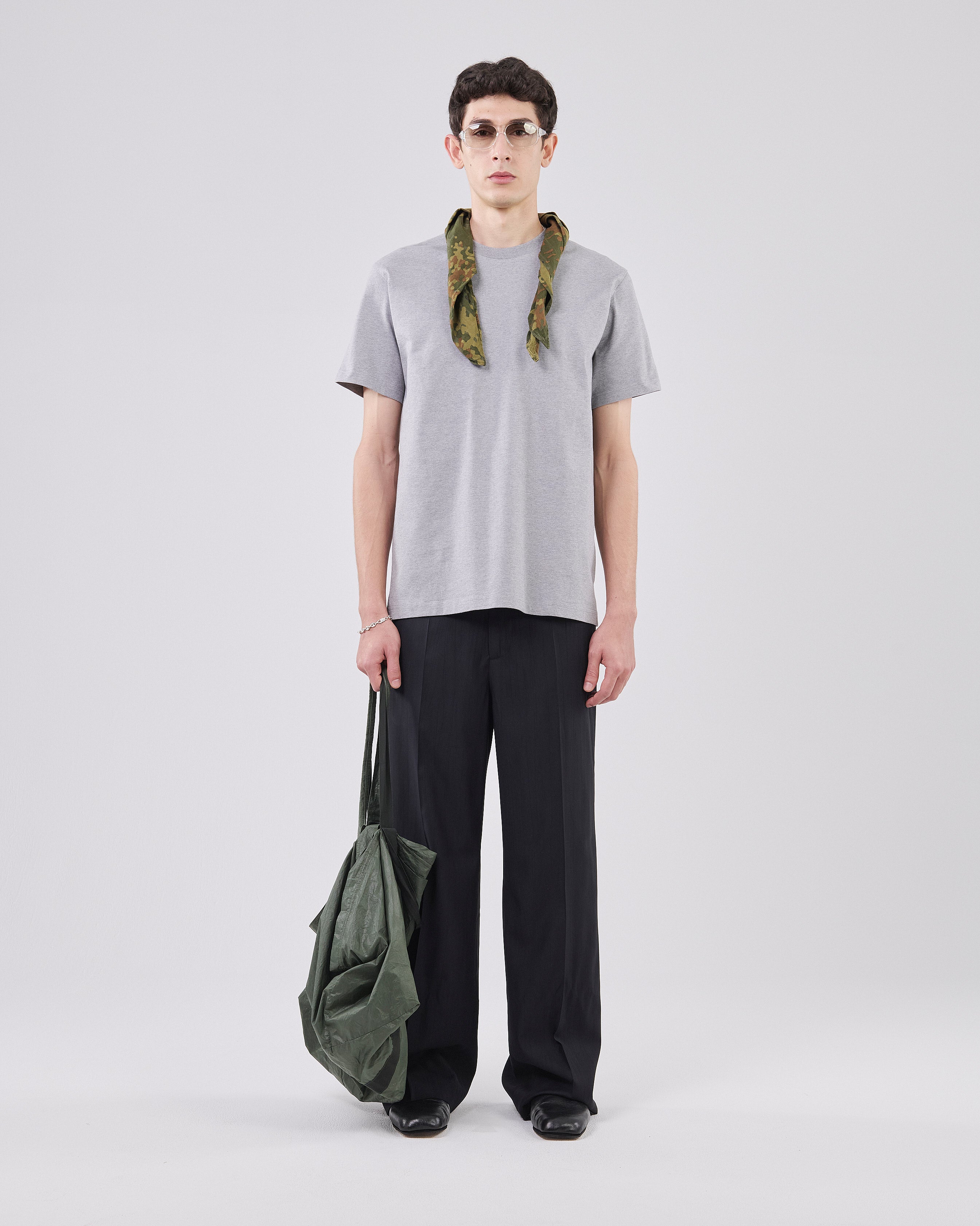 Boxy T-Shirt, Grey Mescla