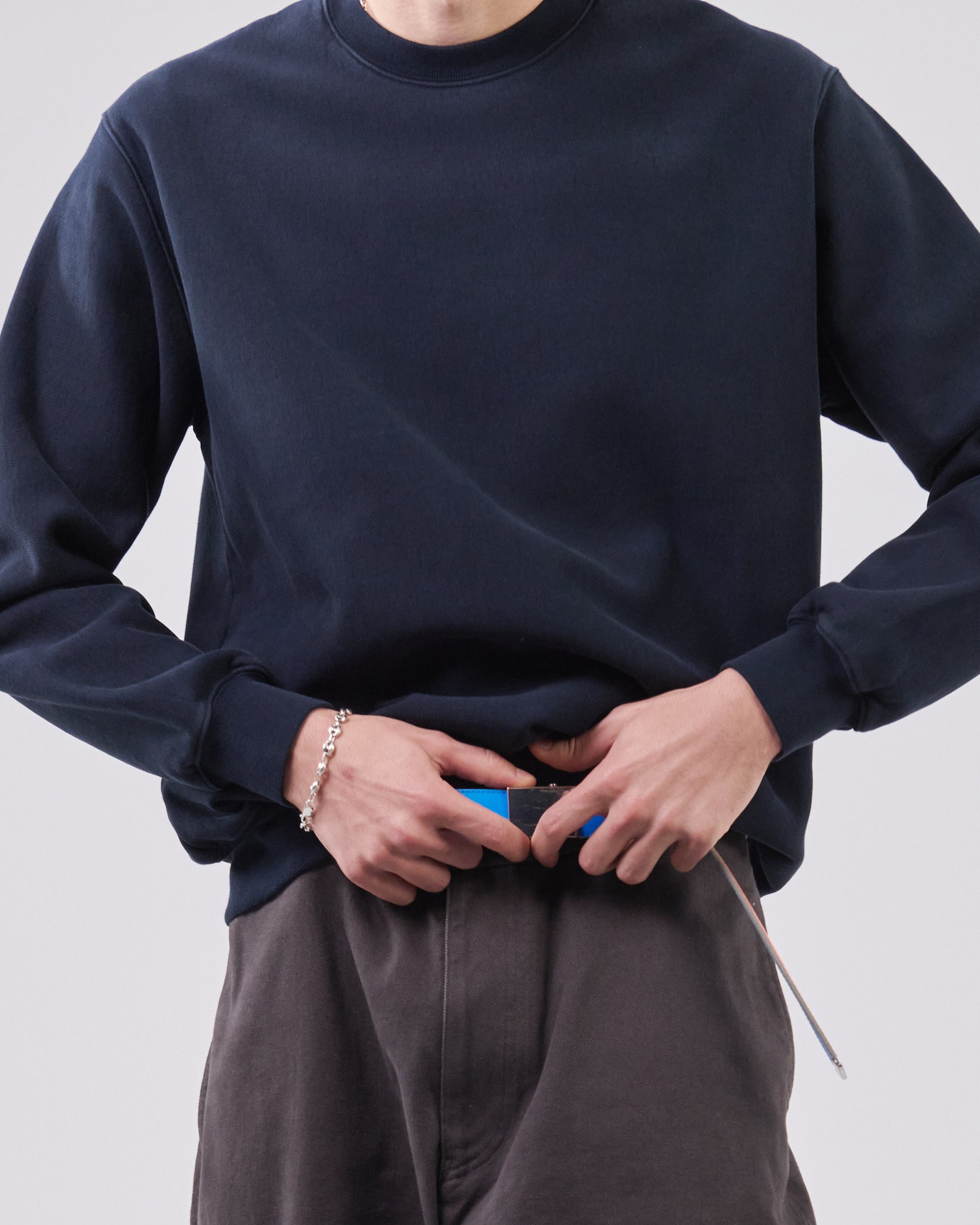 Classic Sweatshirt Crossgrain, Dark Navy