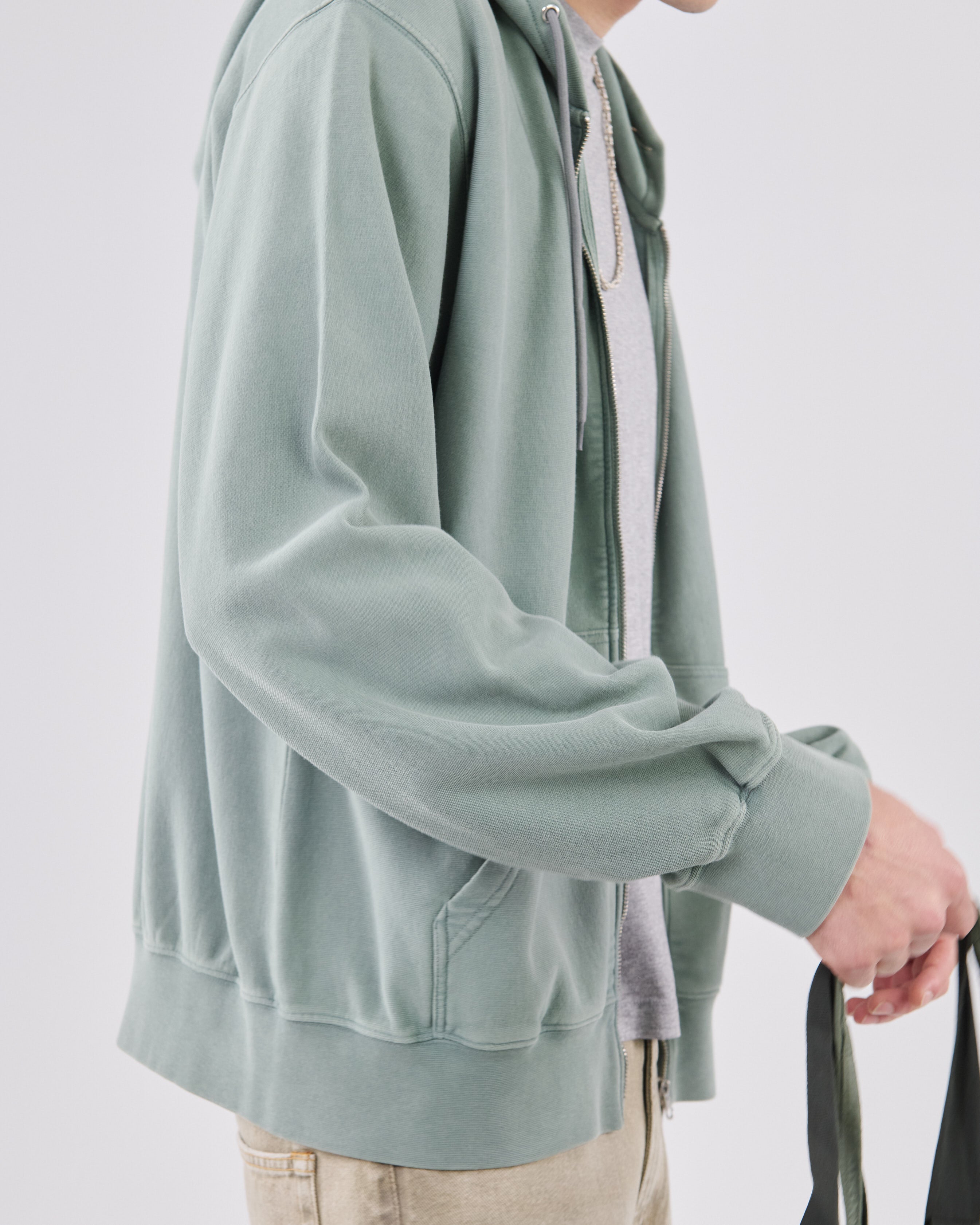 Zip Hoodie Crossgrain 310, Hazy Sage
