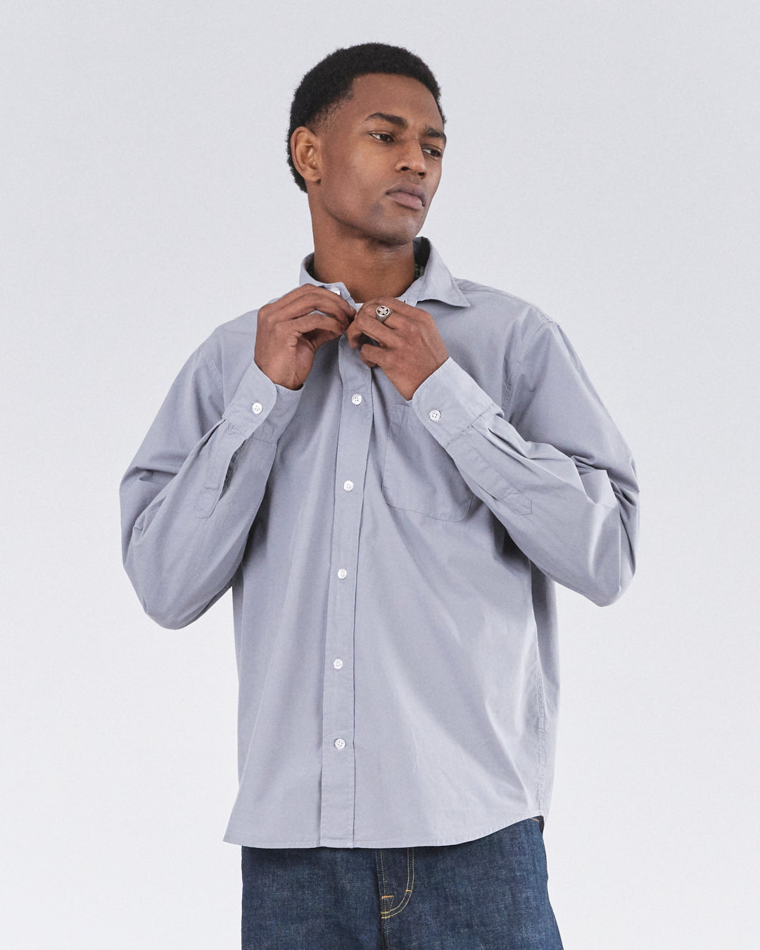 Shark Collar Shirt, Cimento