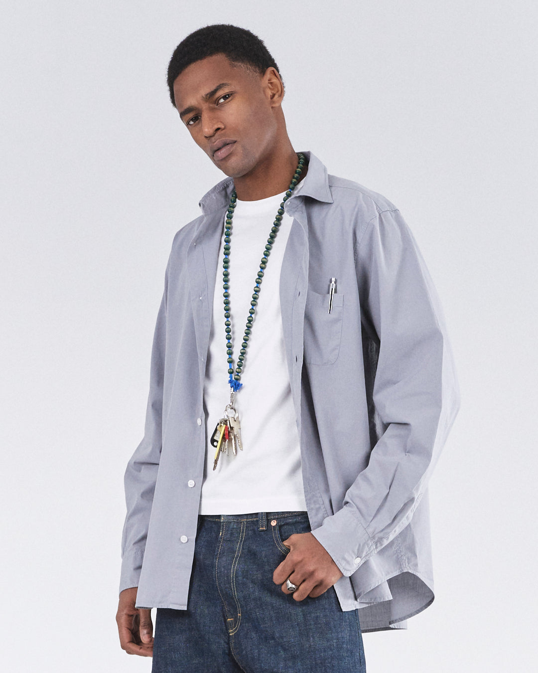 Shark Collar Shirt, Cimento