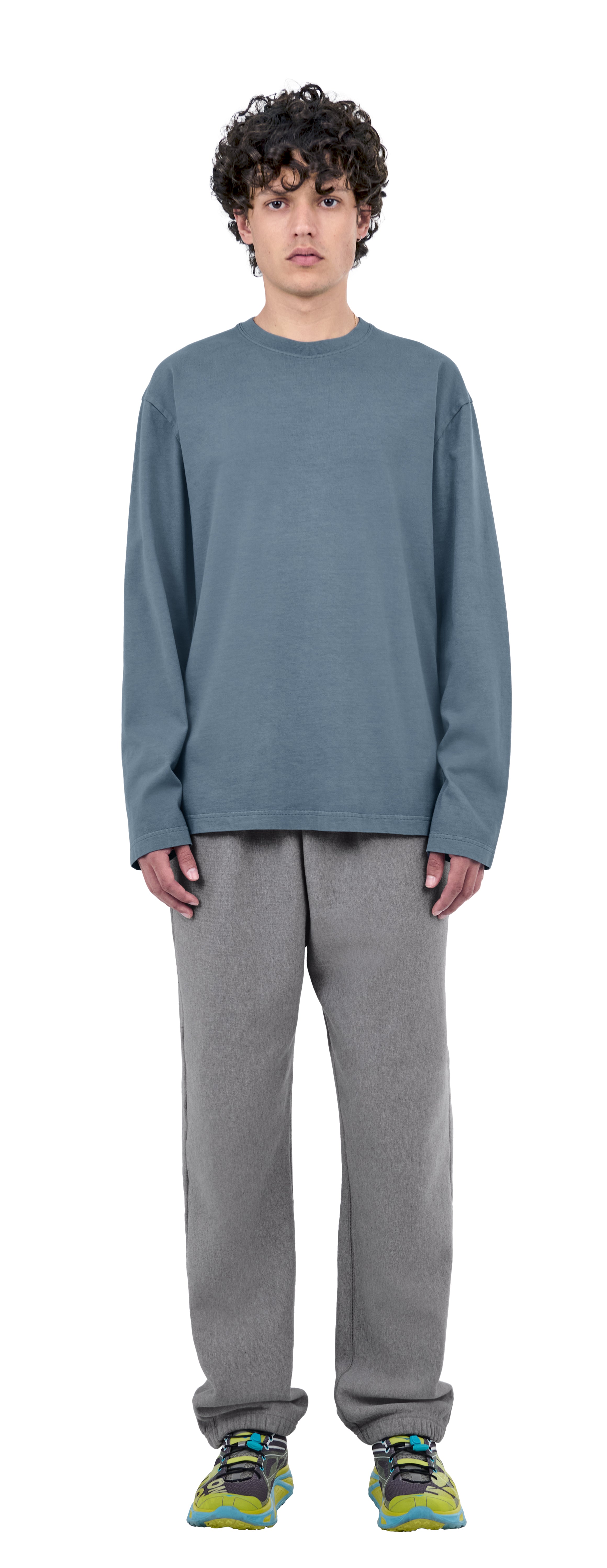 Boxy Longsleeve, Blue Slate