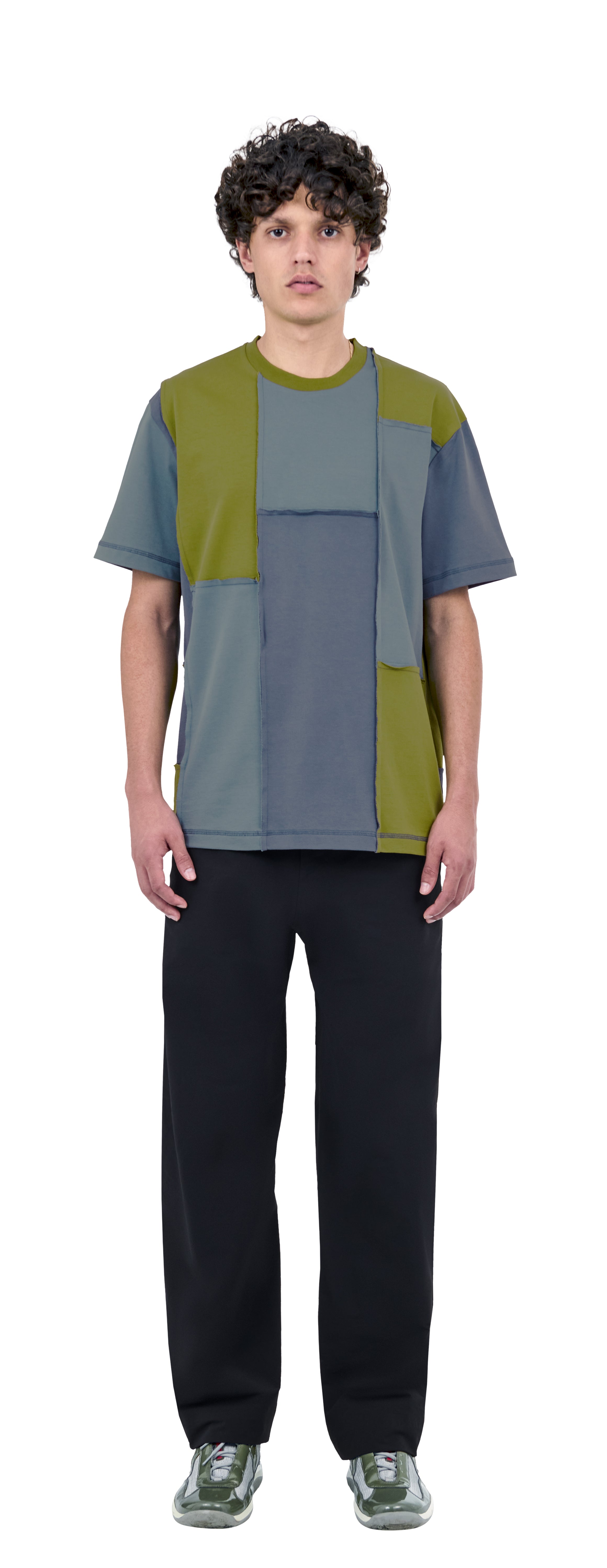 Boxy T-Shirt Patchwork, Mossy Quilt