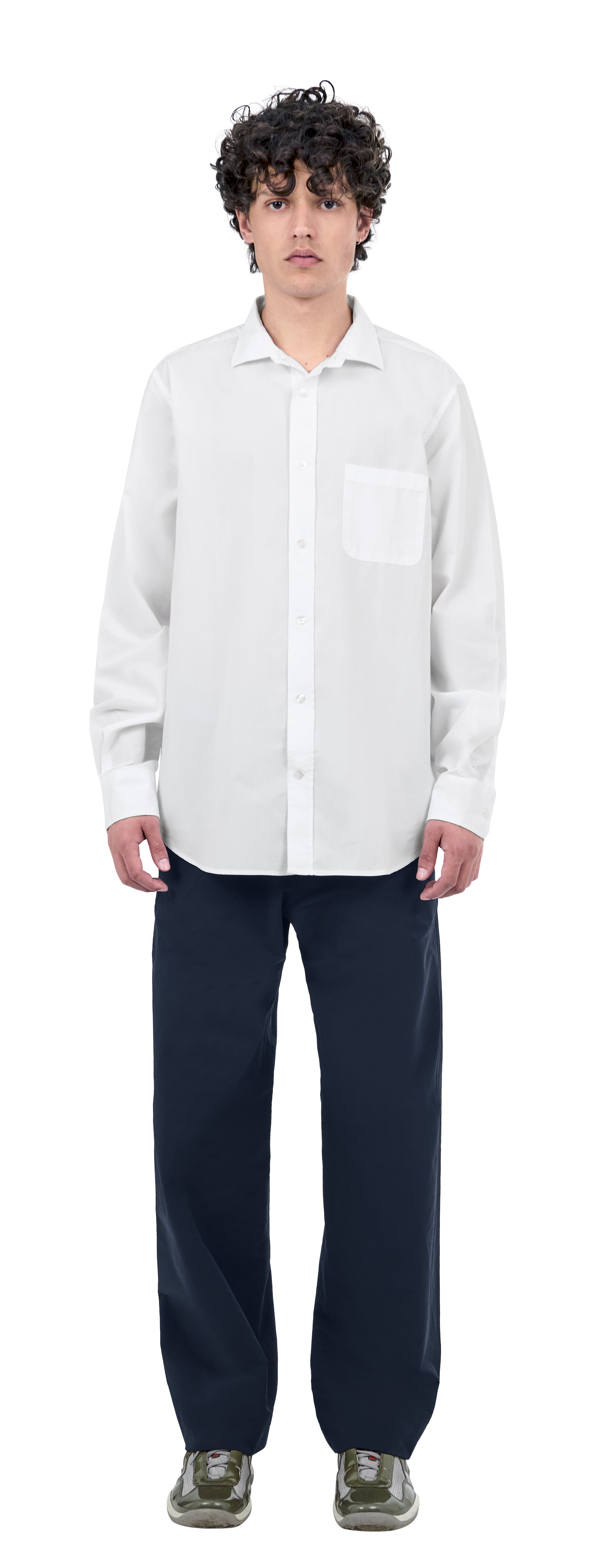 Shark Collar Shirt, True White