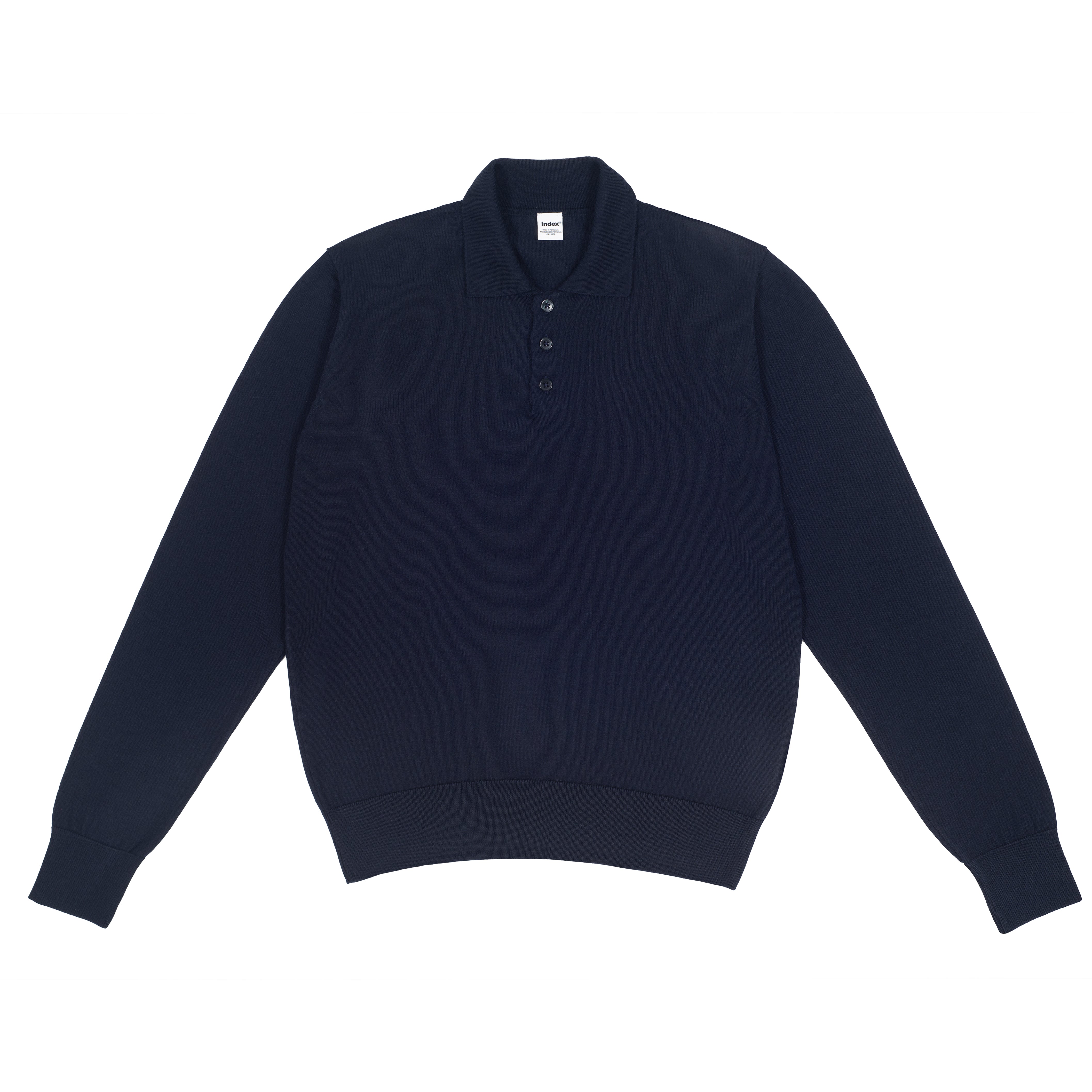 Longsleeve Polo, Dark Navy