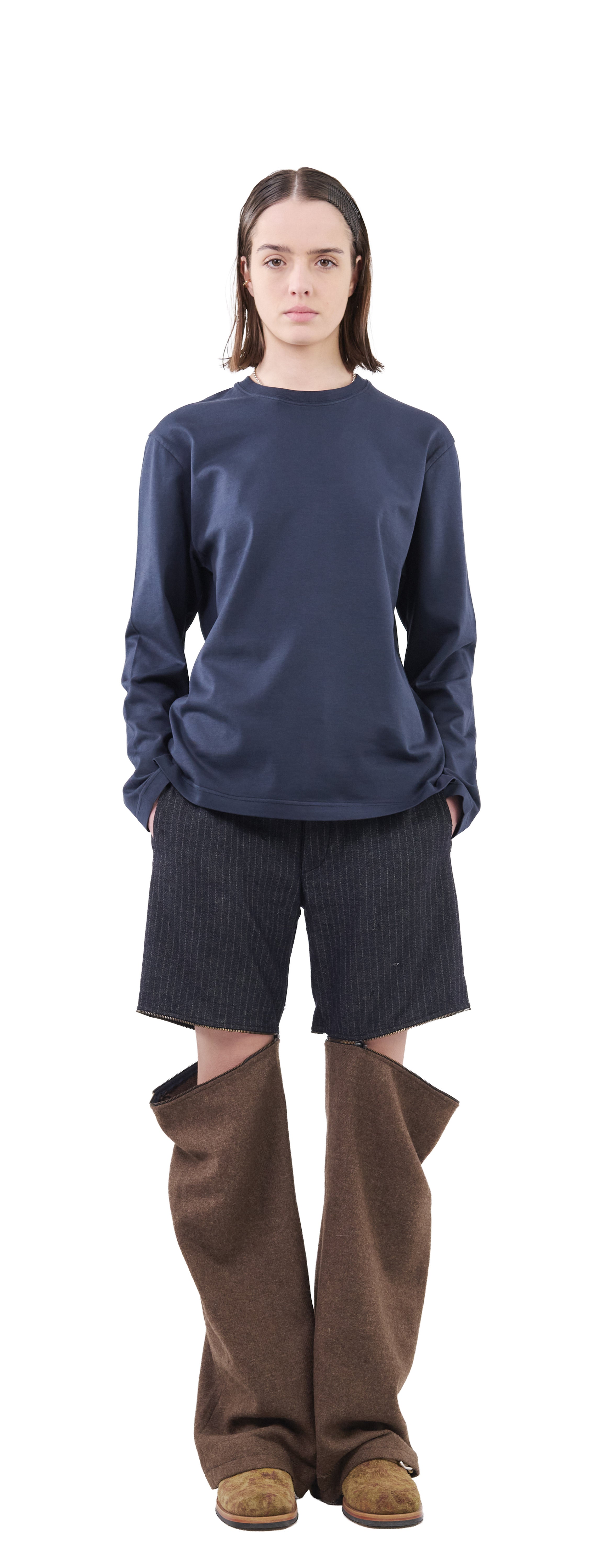 Boxy Longsleeve, Dark Navy