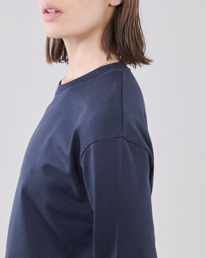 Boxy Longsleeve, Dark Navy