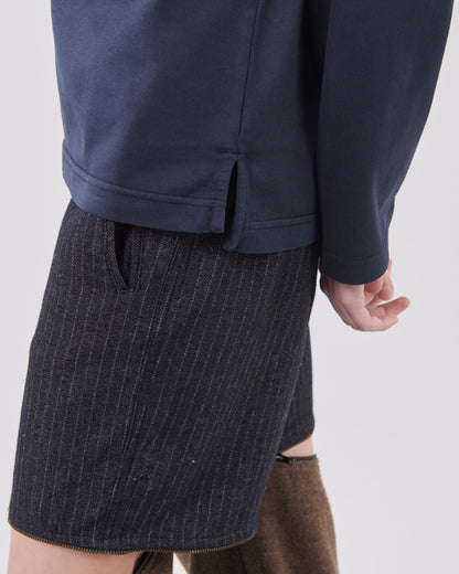 Boxy Longsleeve, Dark Navy