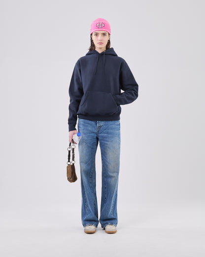 Classic Hoodie Crossgrain, Dark Navy