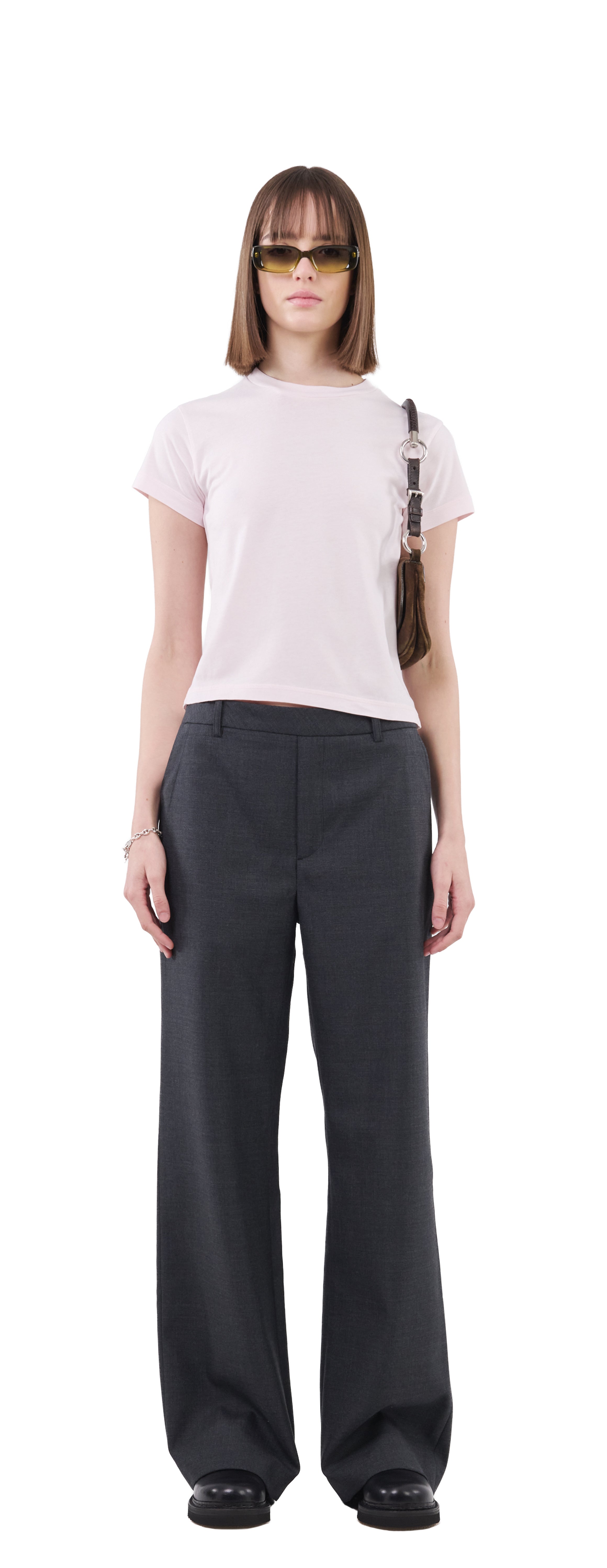 Cropped T-Shirt, Pink Veil