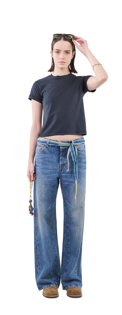 Cropped T-Shirt, True Black