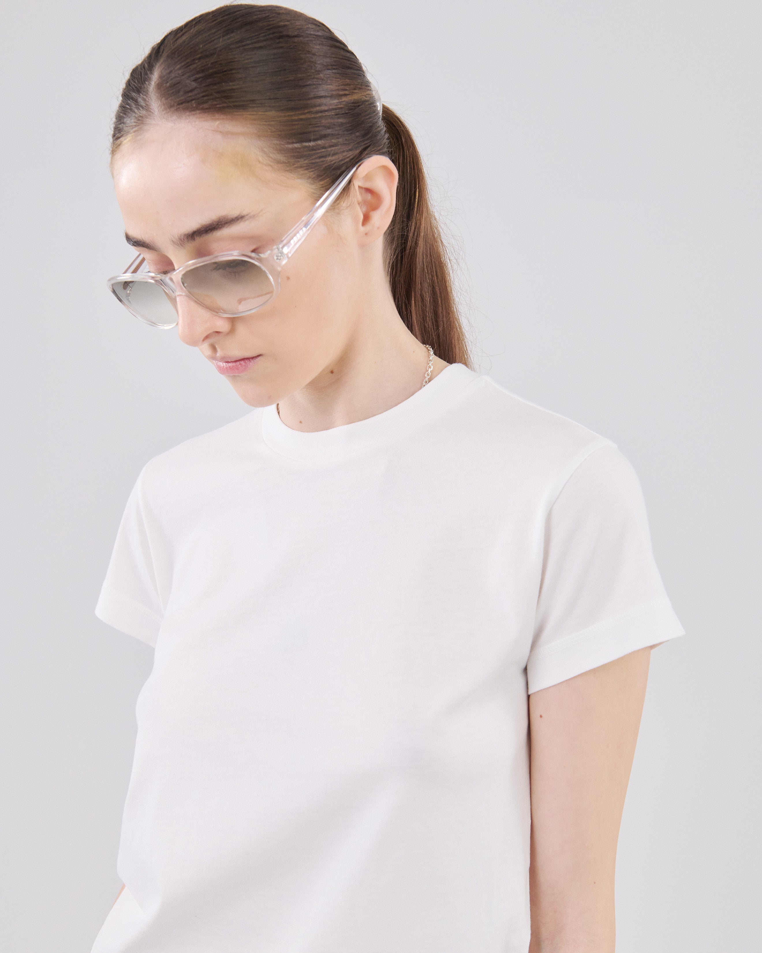 Cropped T-Shirt, True White